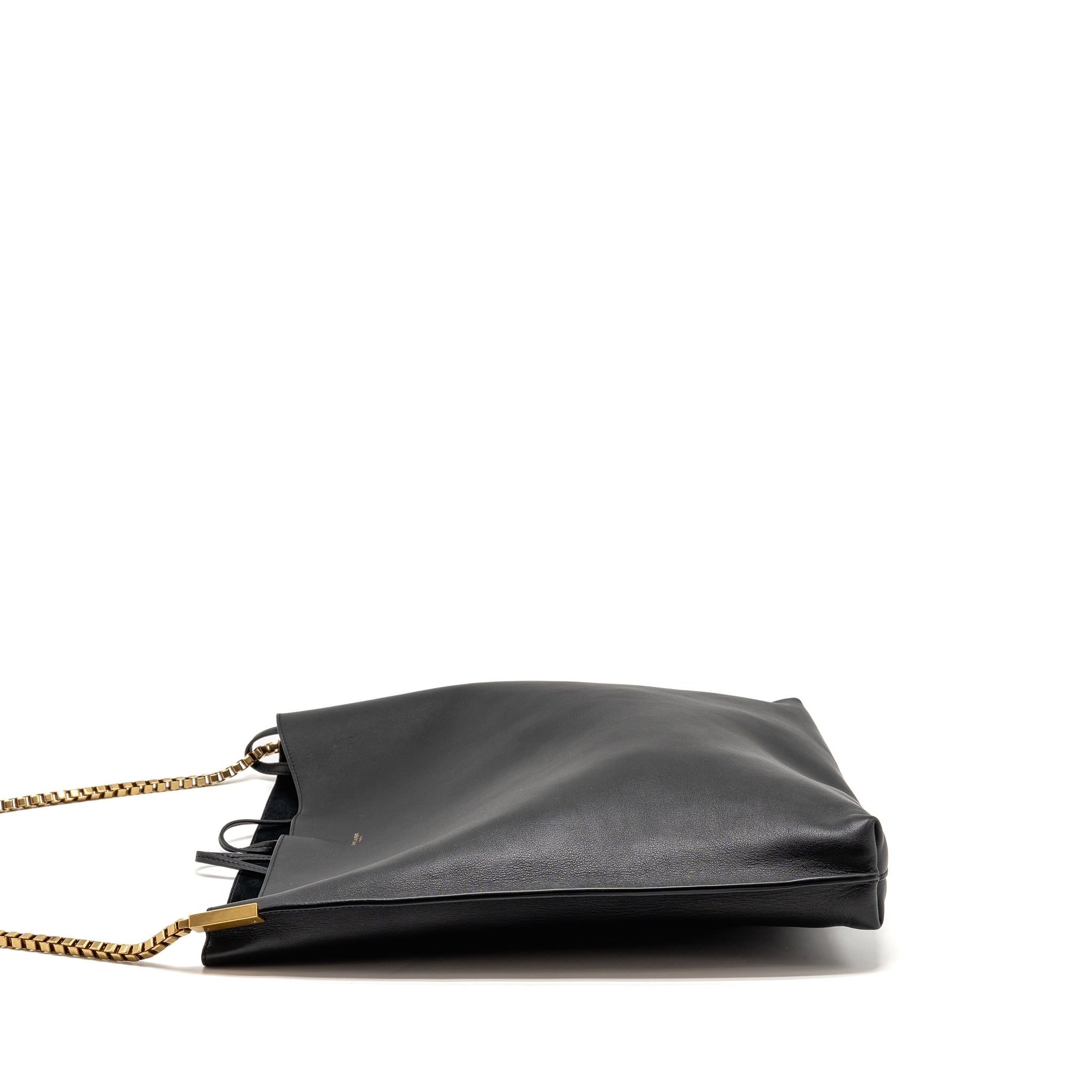 SAINT LAURENT/YSL SUZANNE HOBO BAG CALFSKIN BLACK GHW