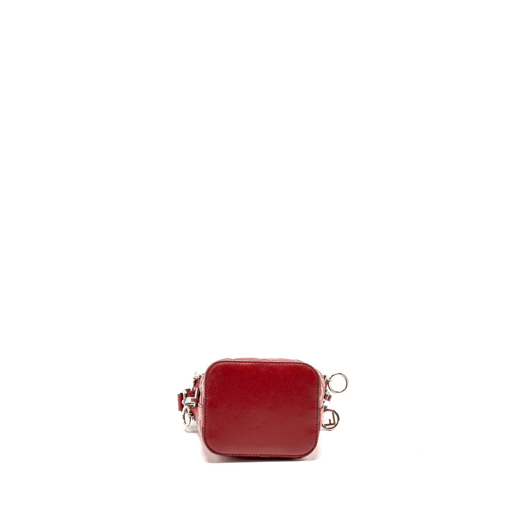 FENDI MON TRESOR MINI BUCKET BAG LEATHER RED SHW