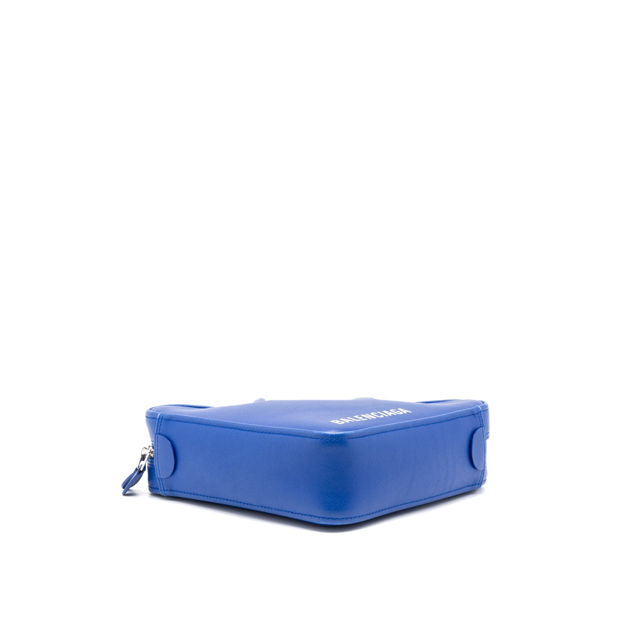 BALENCIAGA TRIANGLE DUFFLE BAG CALFSKIN BLUE SHW