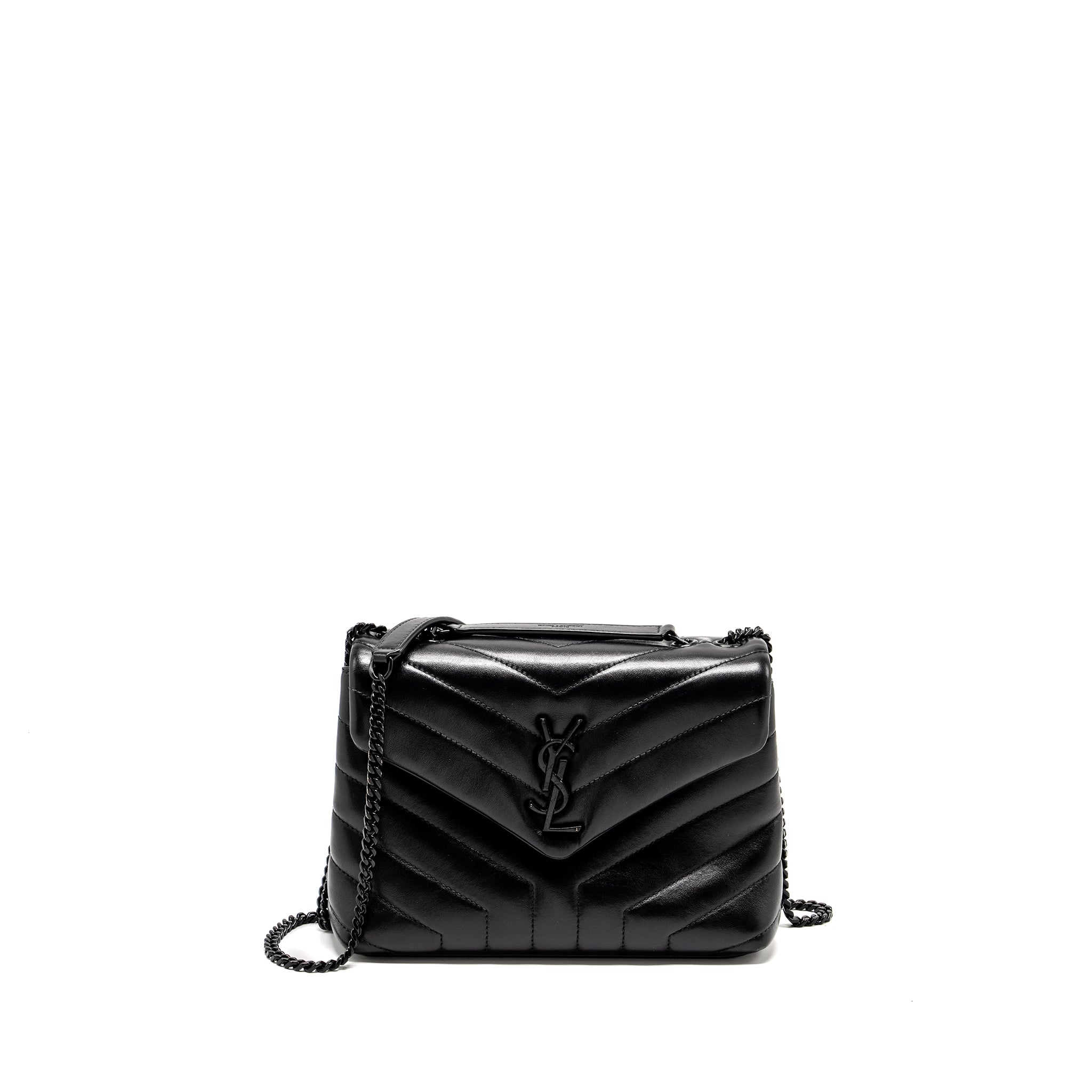 SAINT LAURENT/YSL SMALL LOULOU BAG CALFSKIN SO BLACK