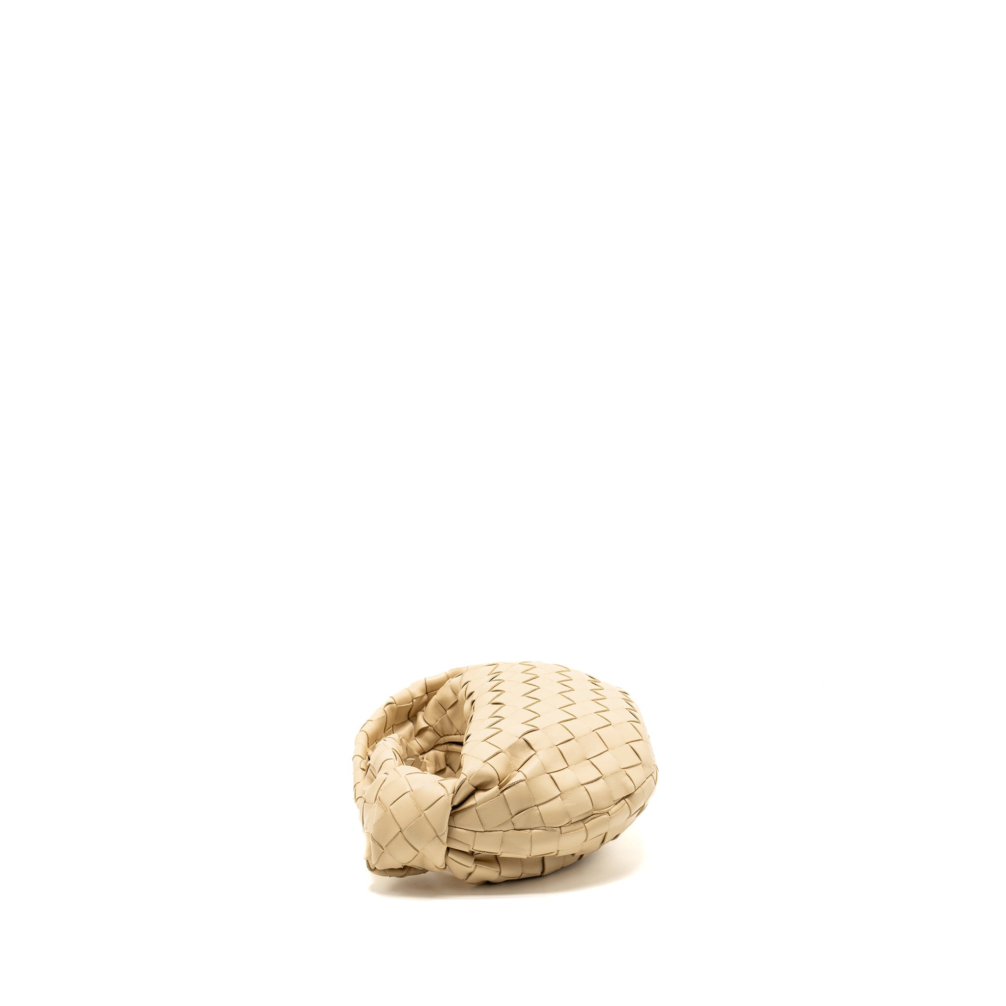BOTTEGA VENETA MINI JODIE LAMBSKIN LIGHT BEIGE GHW