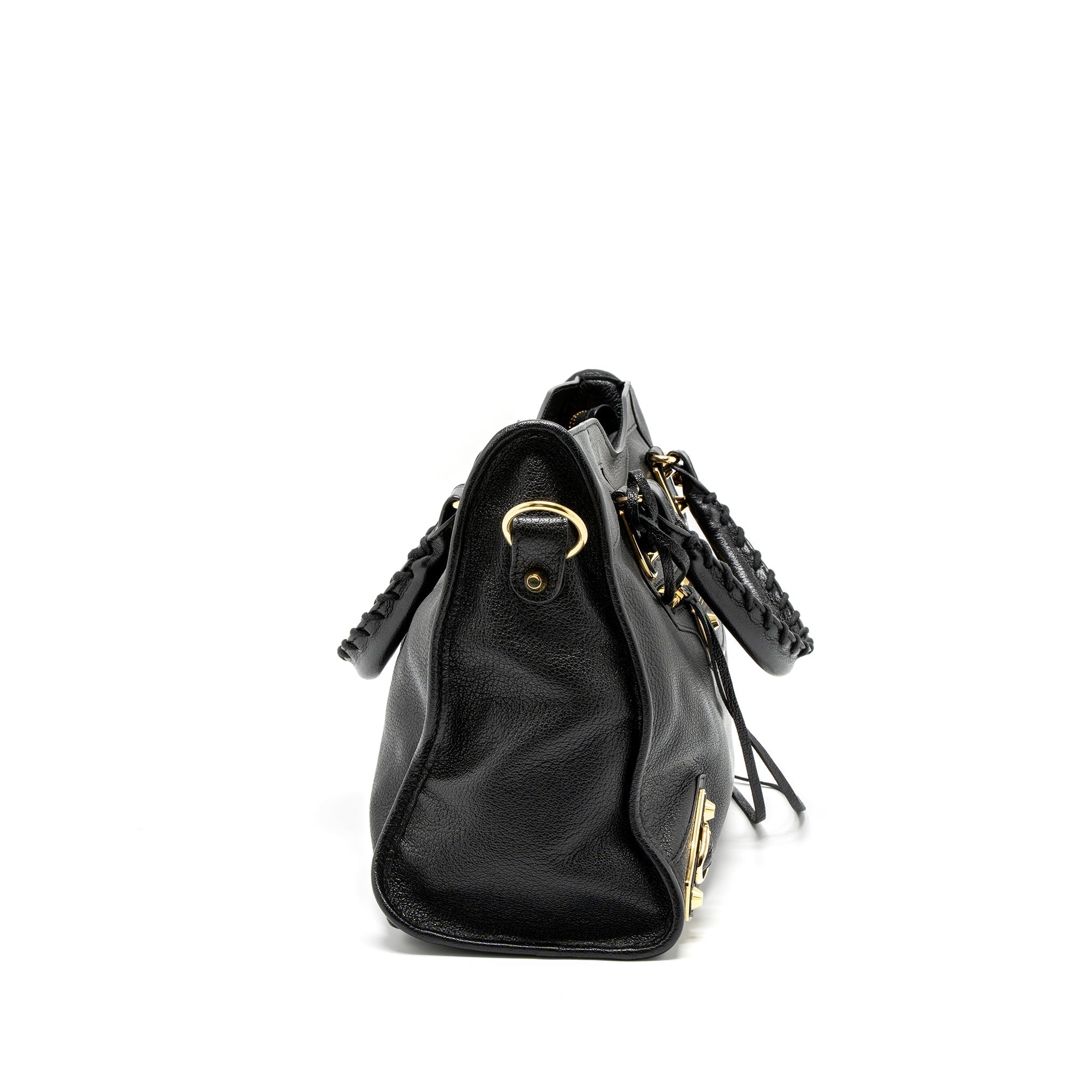 BALENCIAGA CLASSIC CITY BAG LEATHER BLACK GHW