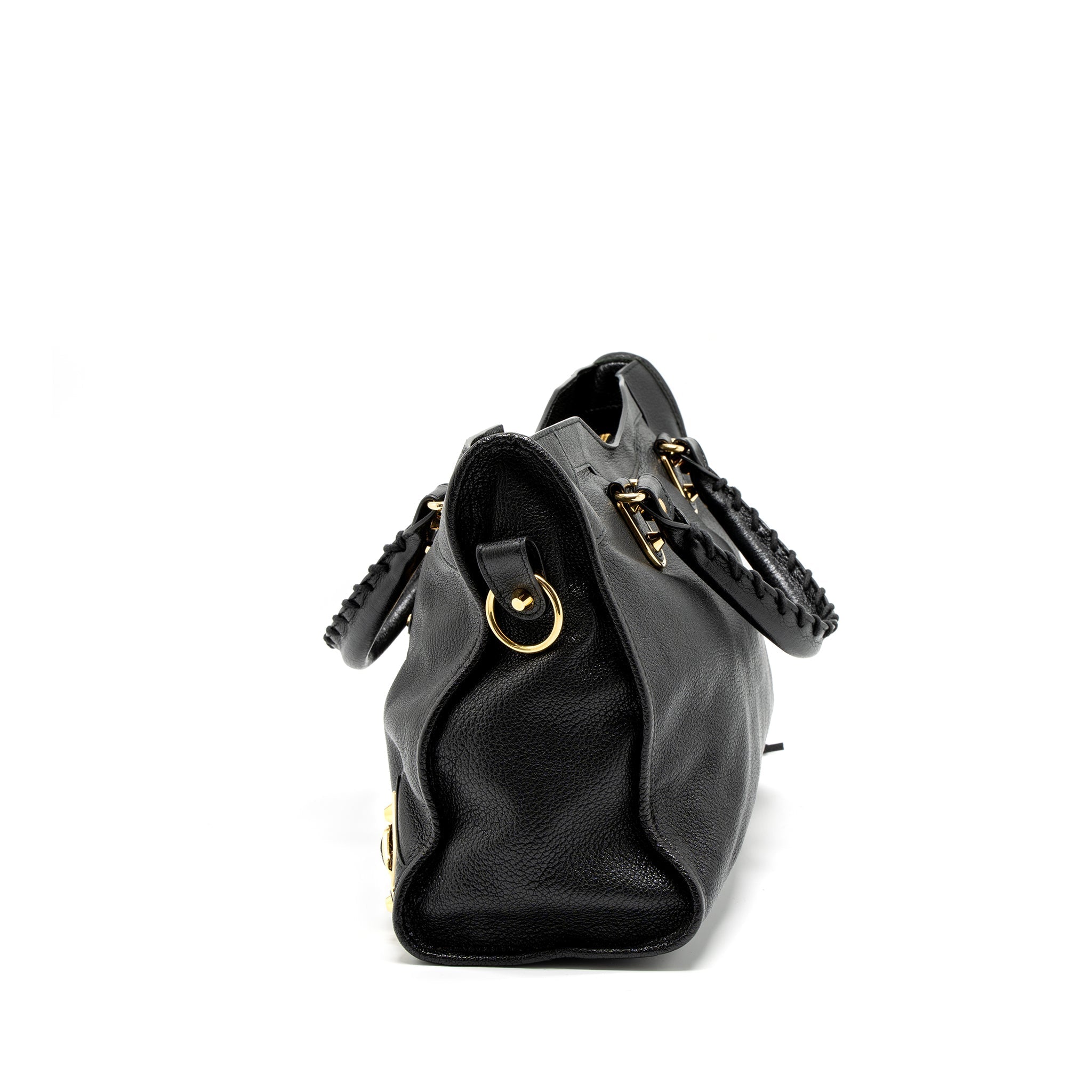 BALENCIAGA CLASSIC CITY BAG LEATHER BLACK GHW