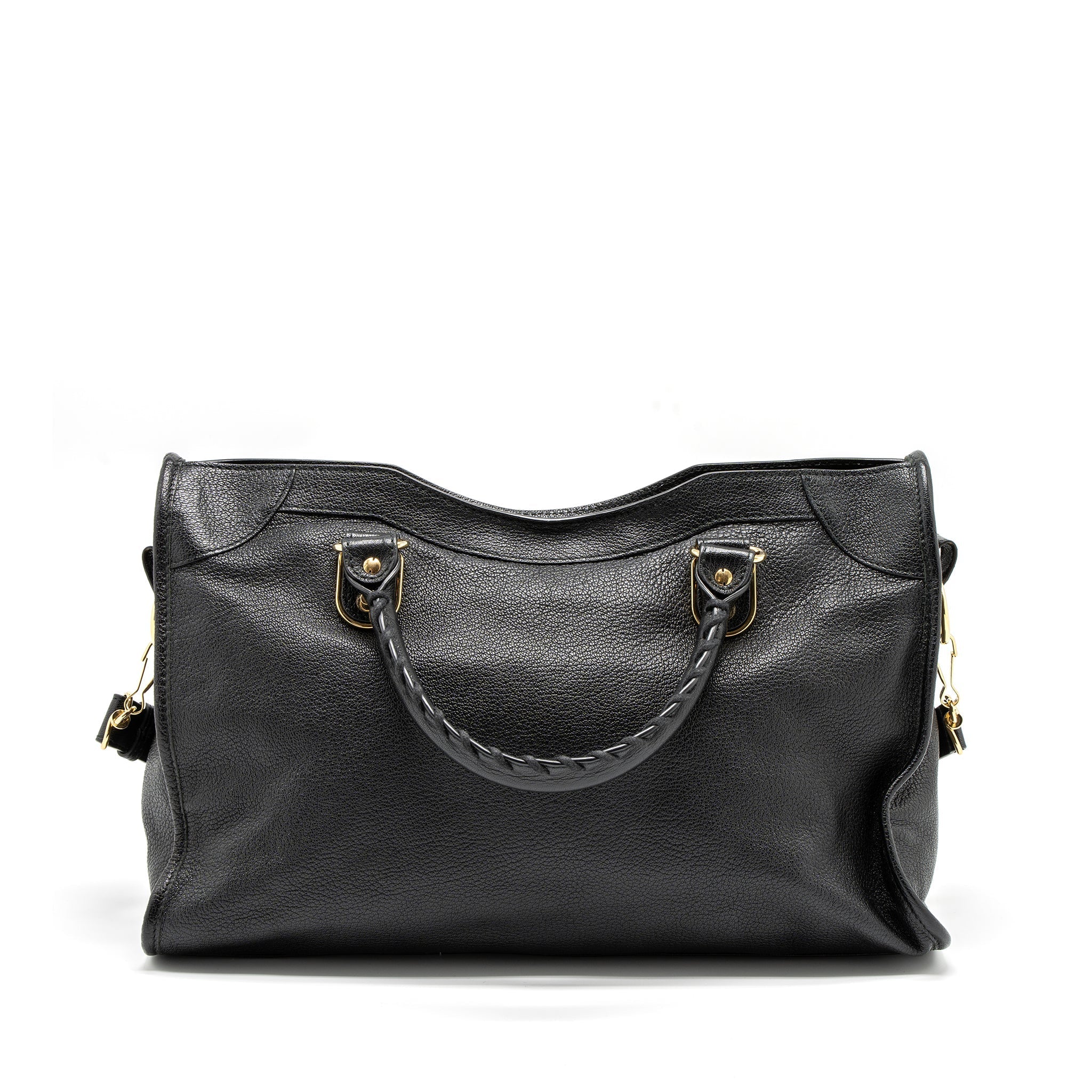 BALENCIAGA CLASSIC CITY BAG LEATHER BLACK GHW