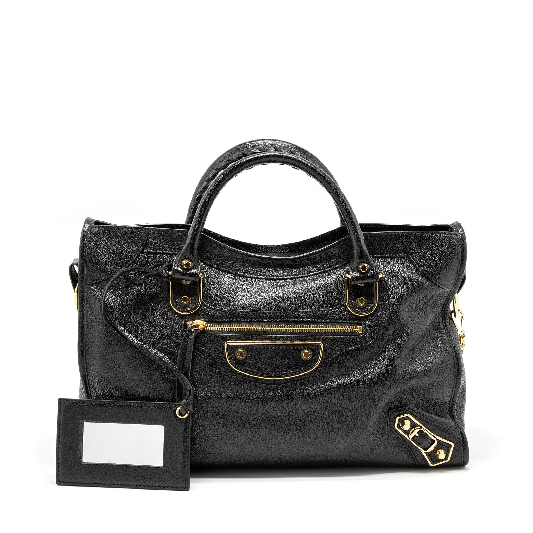 BALENCIAGA CLASSIC CITY BAG LEATHER BLACK GHW