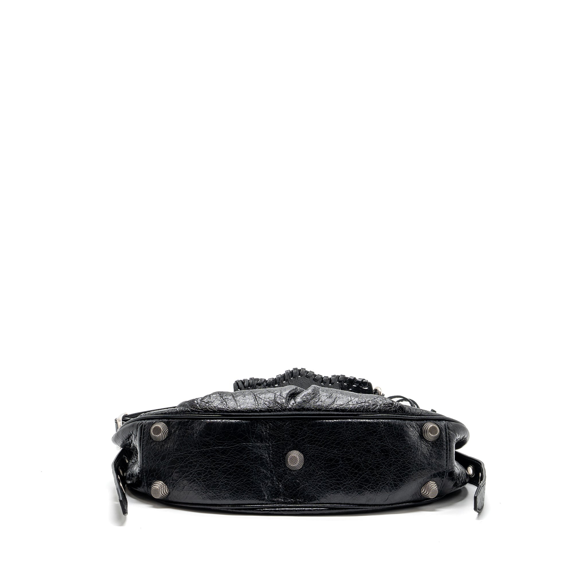 BALENCIAGA LE CARGOLE SMALL SHOULDER BAG LAMBSKIN BLACK SHW