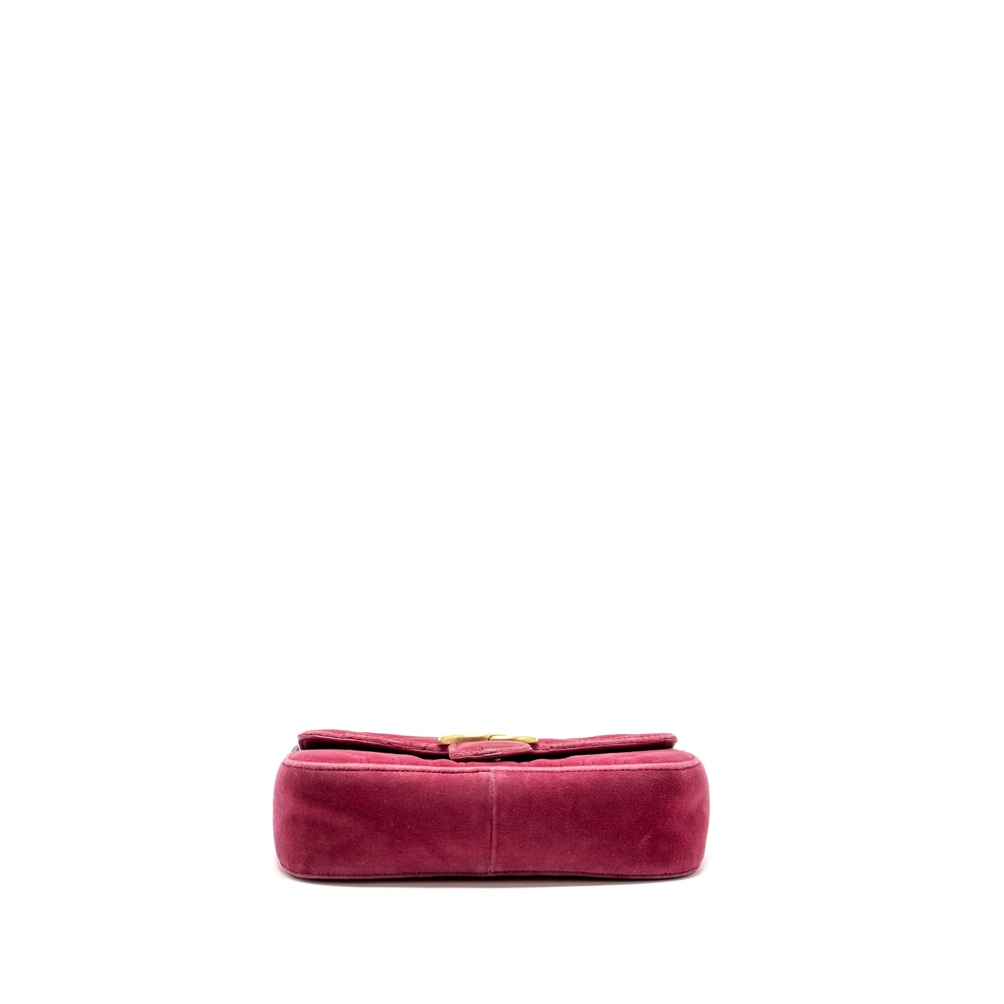 GUCCI SMALL GG MARMONT SHOULDER BAG VELVET PINK GHW