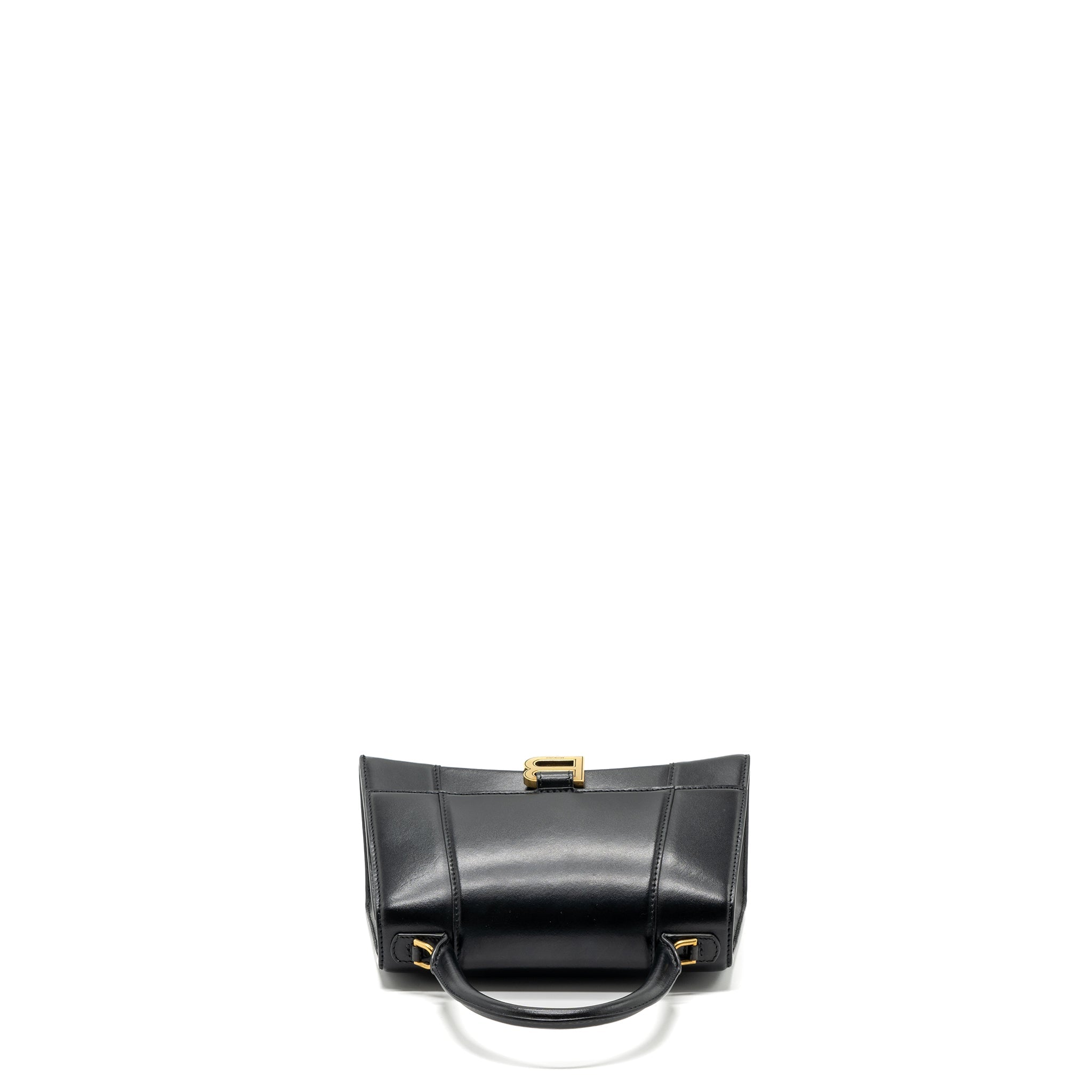 BALENCIAGA SMALL HOURGLASS BAG CALFSKIN BLACK GHW