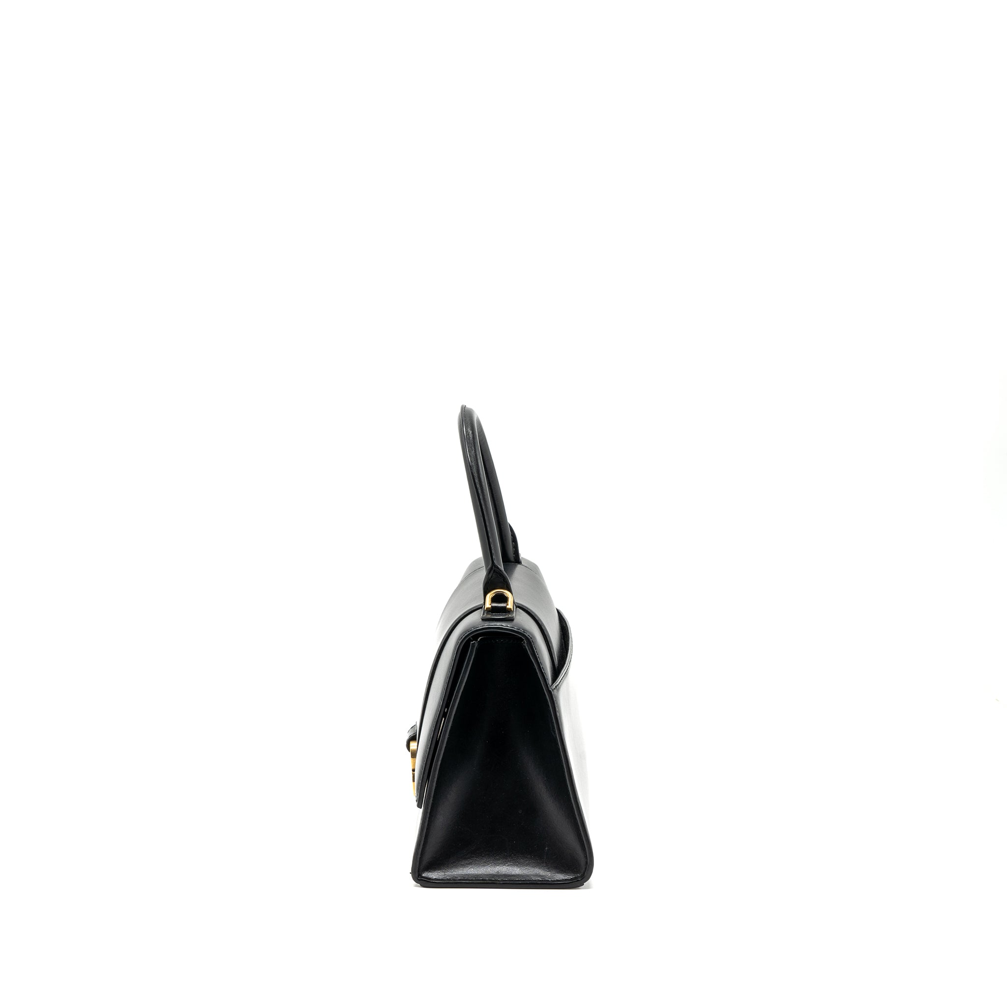 BALENCIAGA SMALL HOURGLASS BAG CALFSKIN BLACK GHW