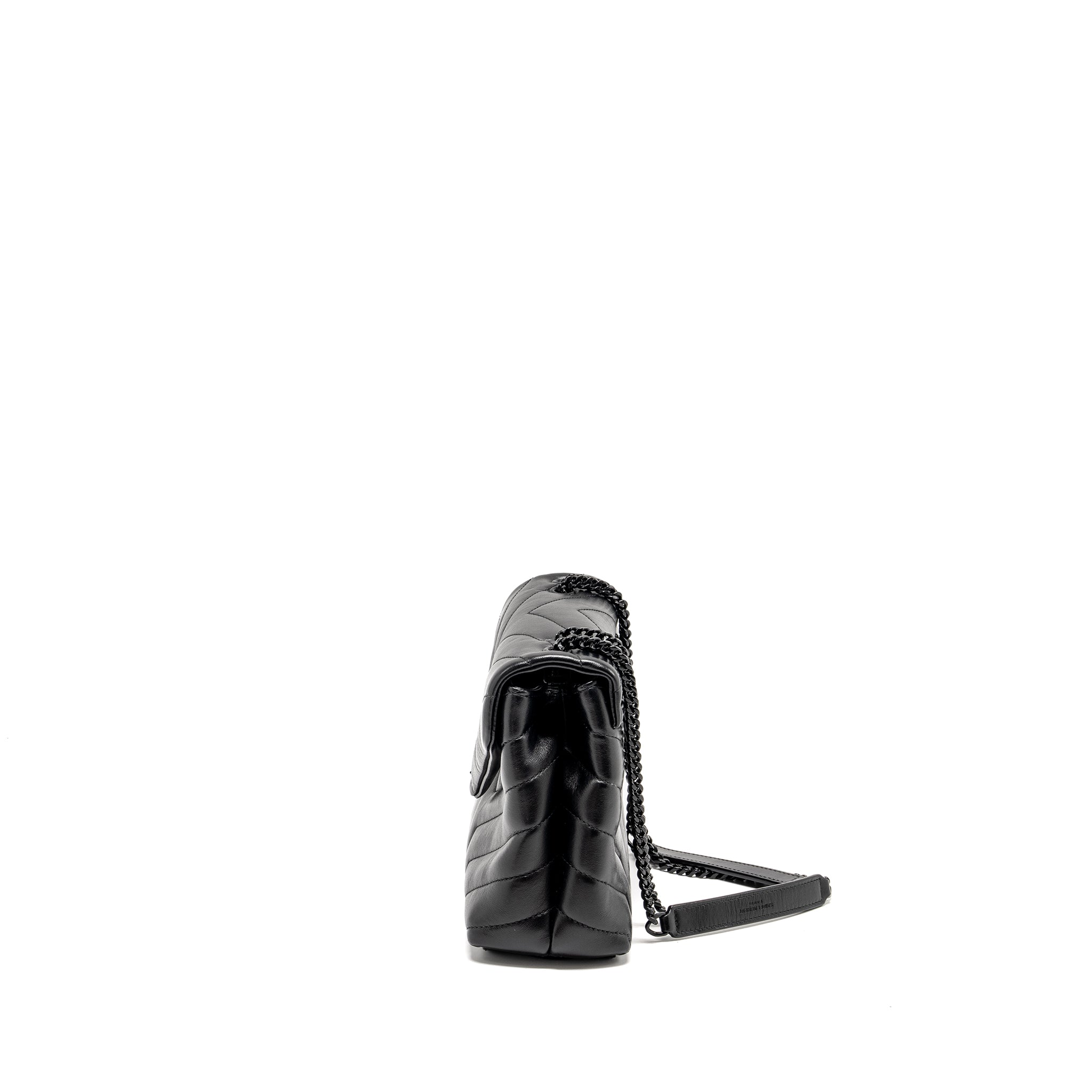 SAINT LAURENT/YSL SMALL LOULOU BAG CALFSKIN SO BLACK