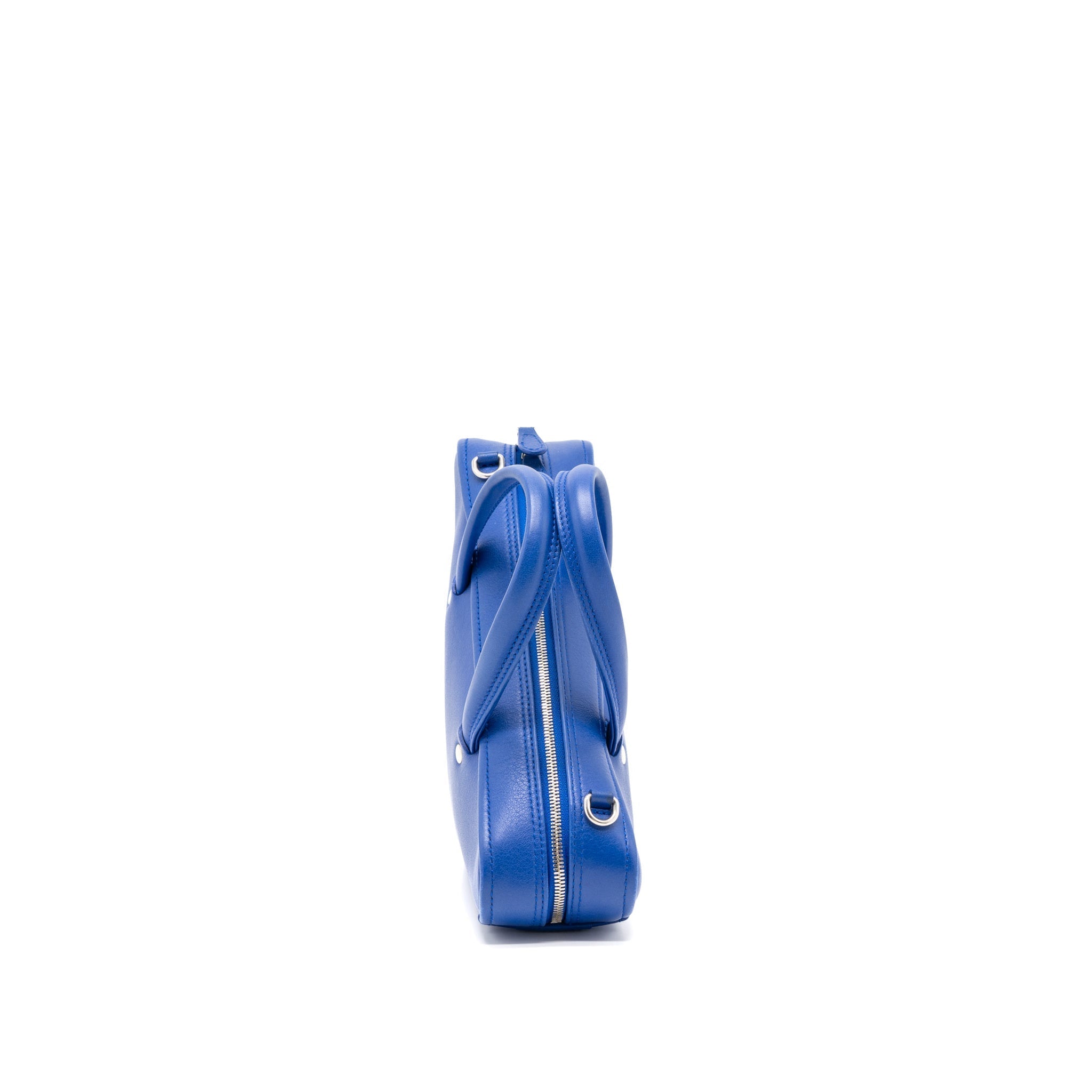 BALENCIAGA TRIANGLE DUFFLE BAG CALFSKIN BLUE SHW