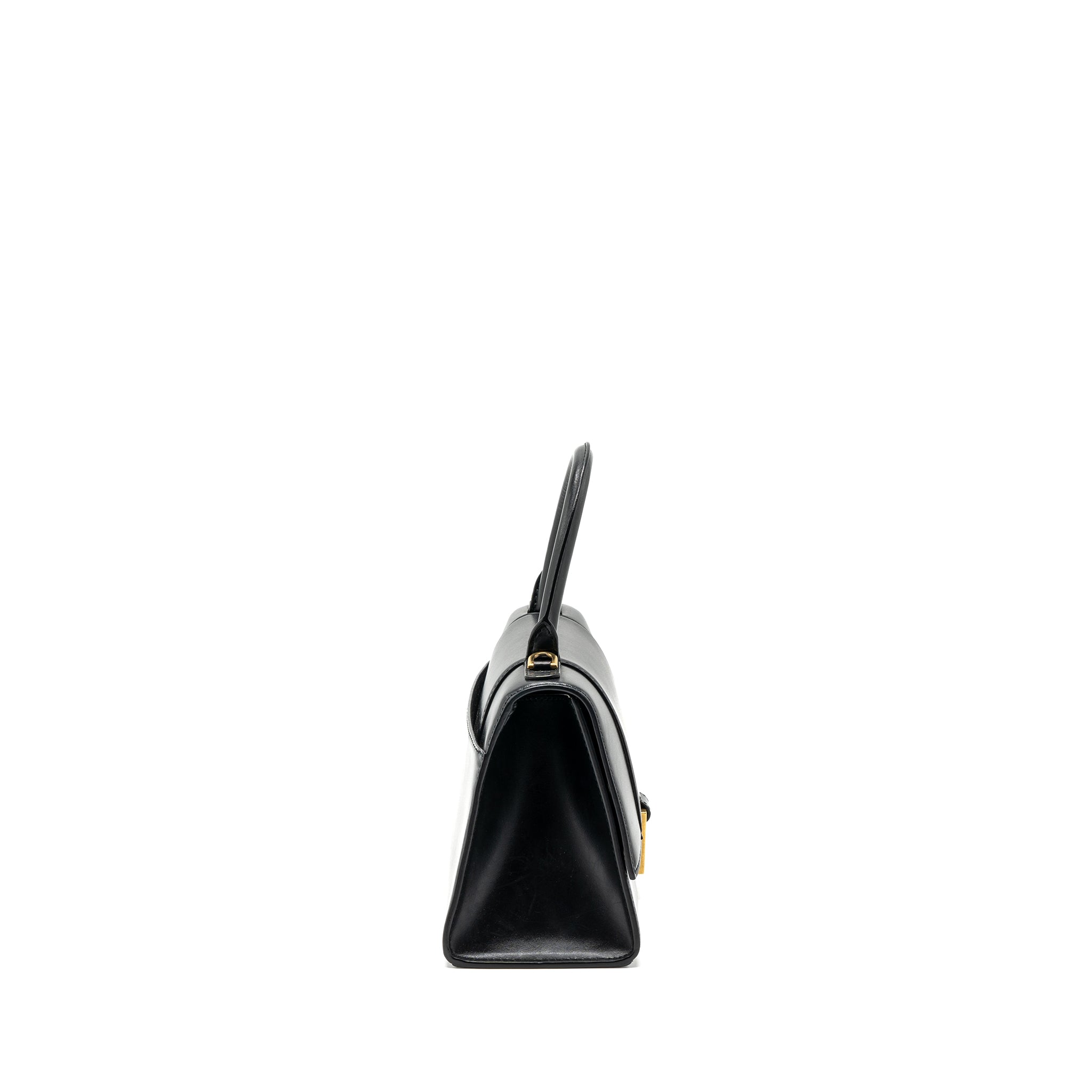 BALENCIAGA SMALL HOURGLASS BAG CALFSKIN BLACK GHW