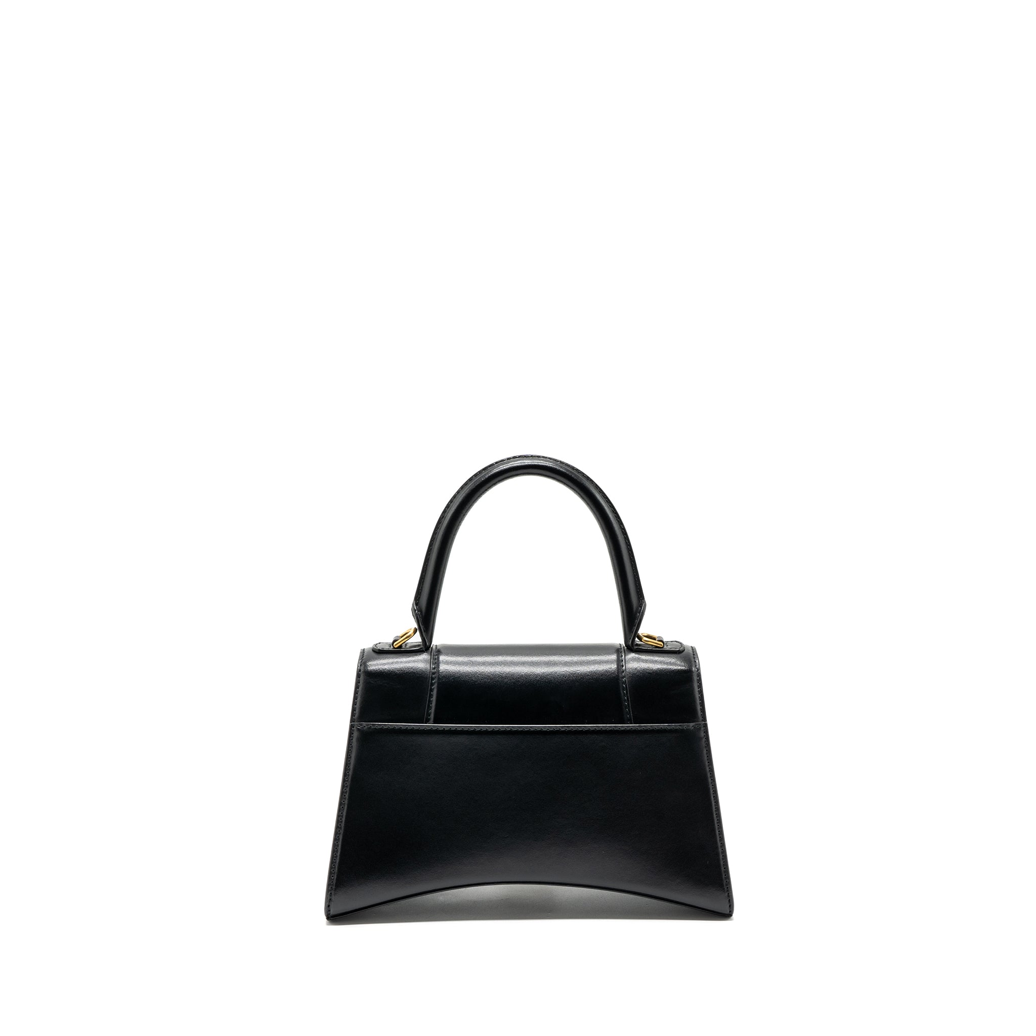 BALENCIAGA SMALL HOURGLASS BAG CALFSKIN BLACK GHW
