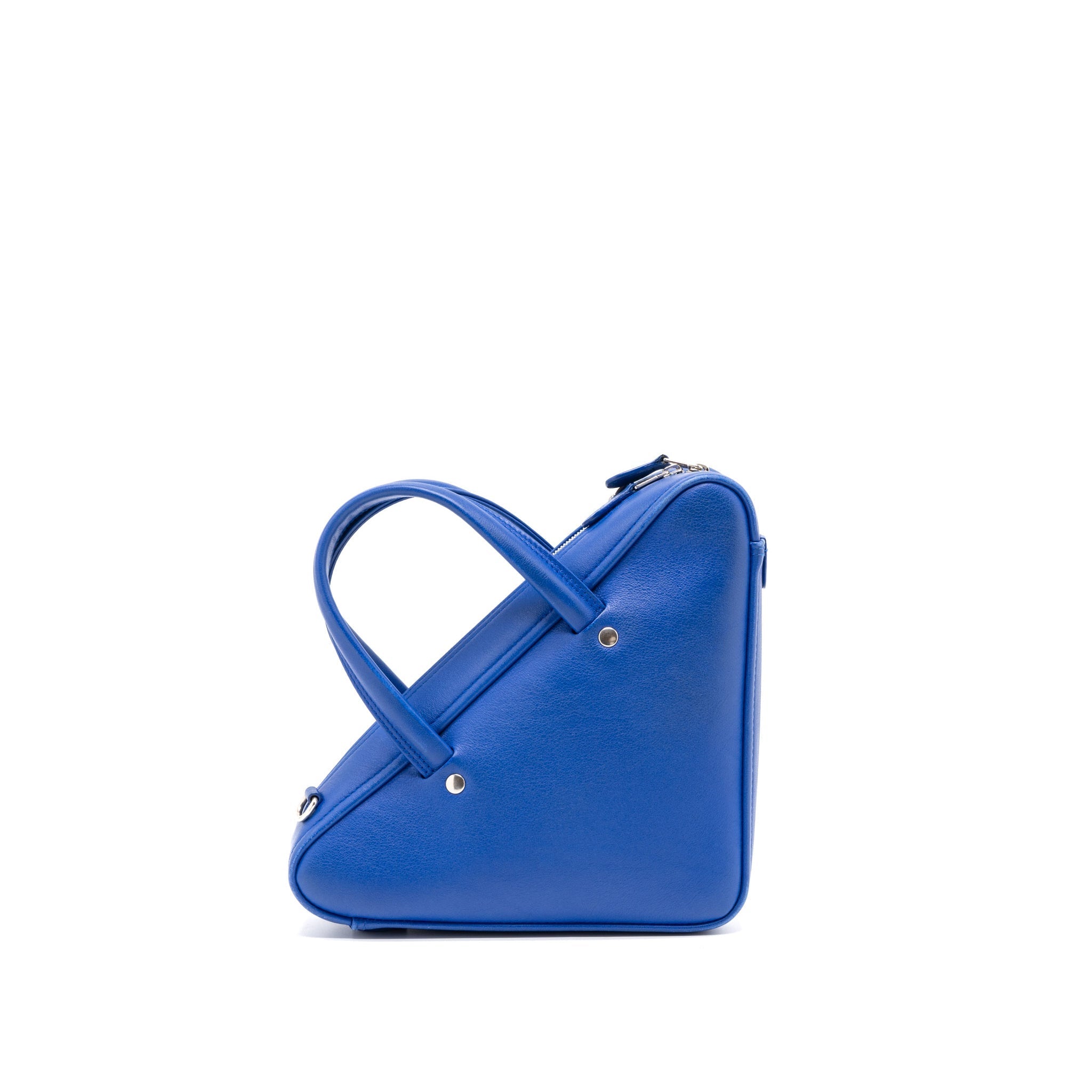 BALENCIAGA TRIANGLE DUFFLE BAG CALFSKIN BLUE SHW