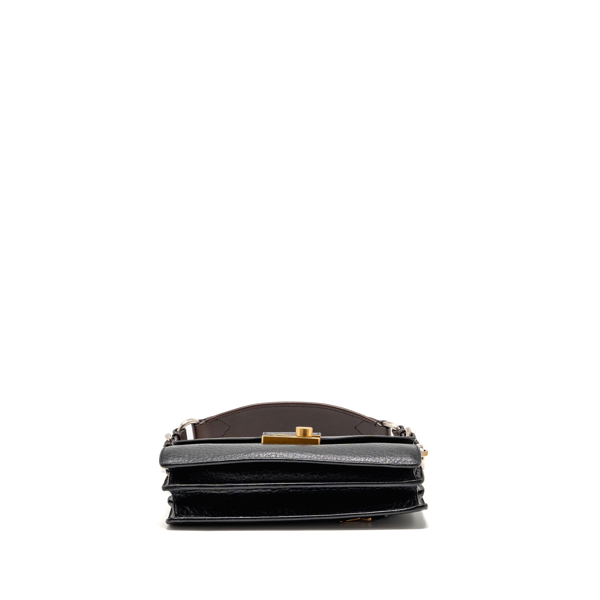 PRADA BERLINO SOUND BAG TWEED/CALFSKIN BLACK/BROWN/GREEN MULTICOLOUR HARDWARE