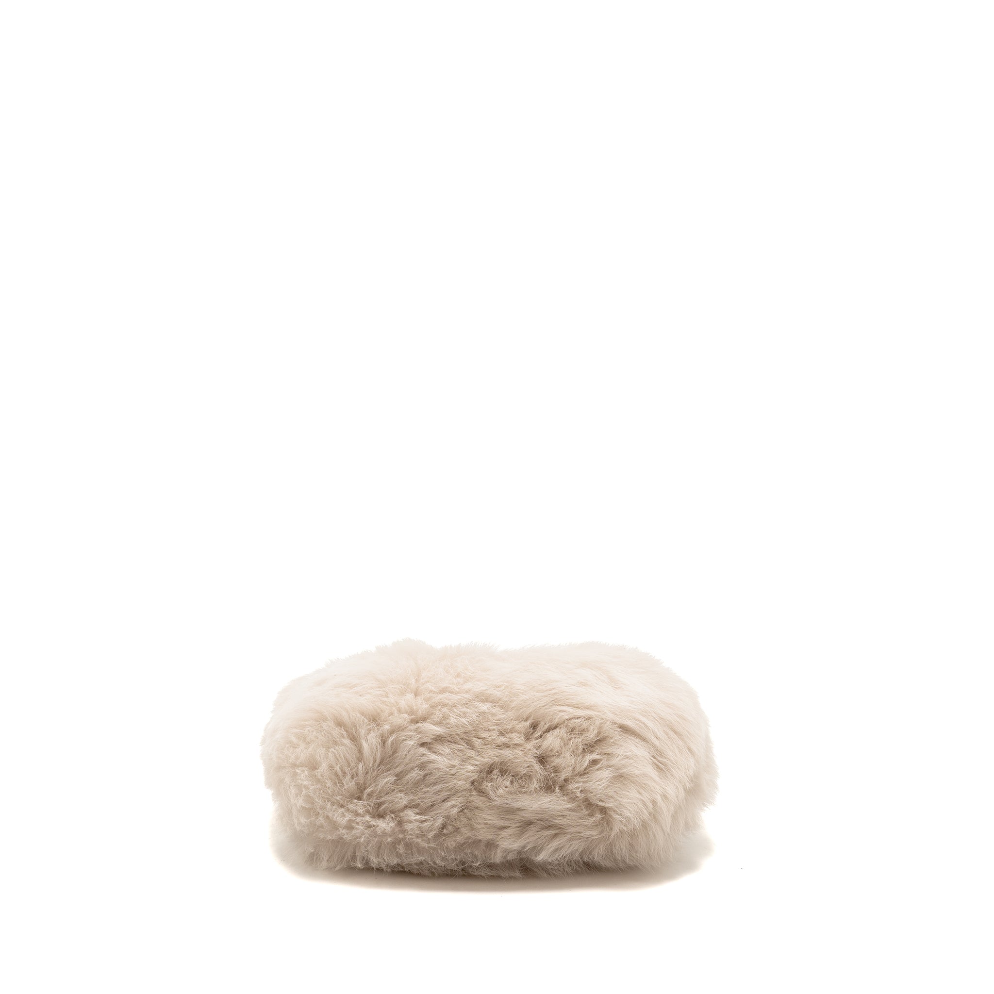 MIU MIU WANDER BAG SHEARLING LIGHT GREY GHW