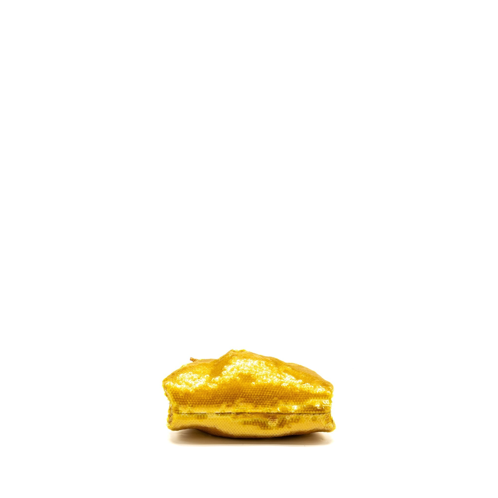 BOTTEGA VENETA MINI POUCH SEQUIN GOLD GHW