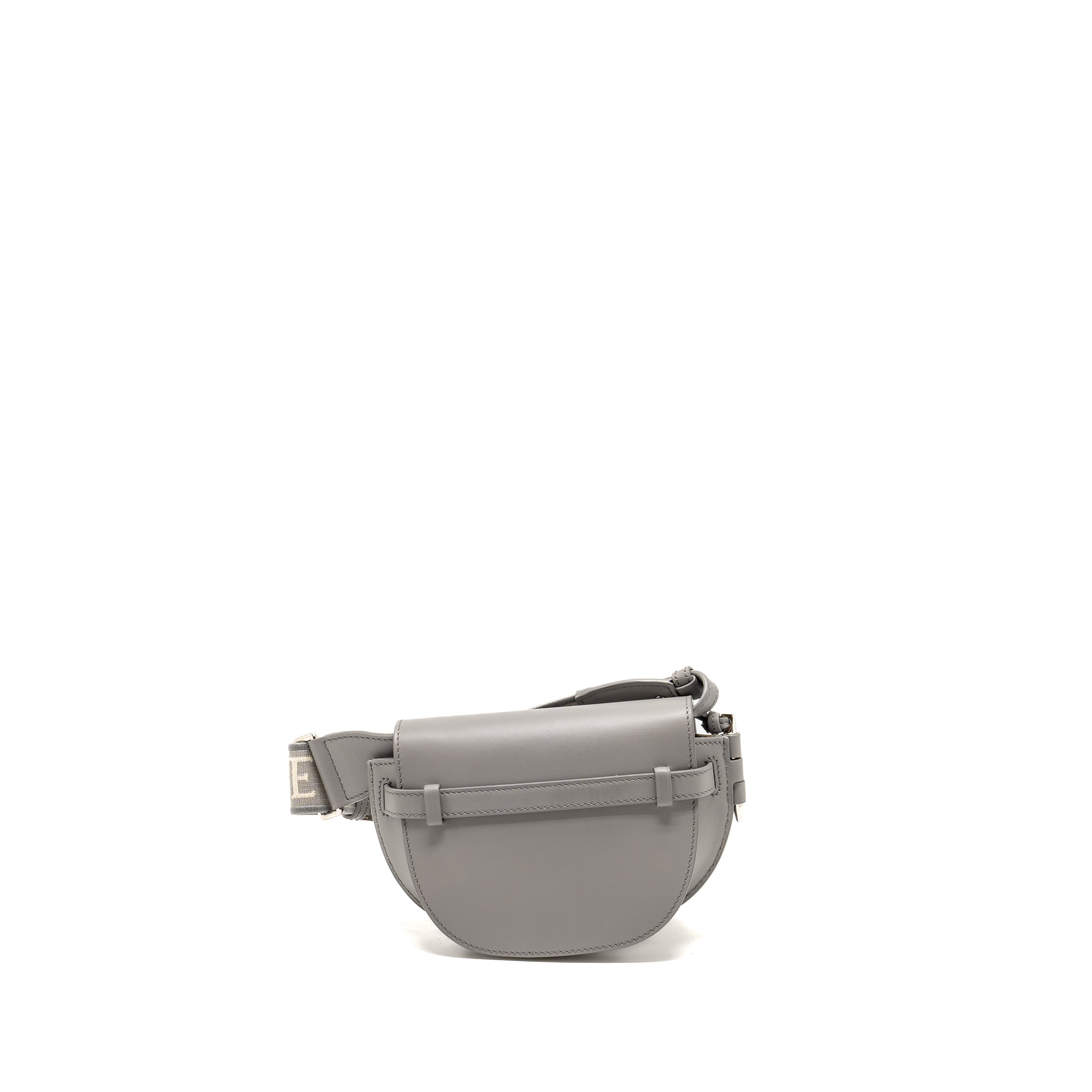 LOEWE MINI GATE DUAL BAG SOFT CALFSKIN JACQUARD GREY SHW
