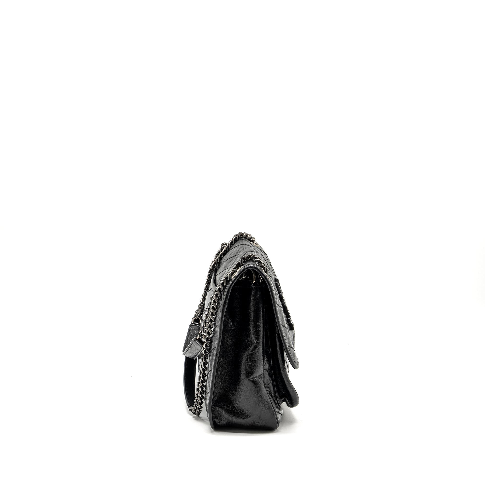 SAINT LAURENT MEDIUM NIKI CALFSKIN BLACK RUTHENIUM HARDWARE