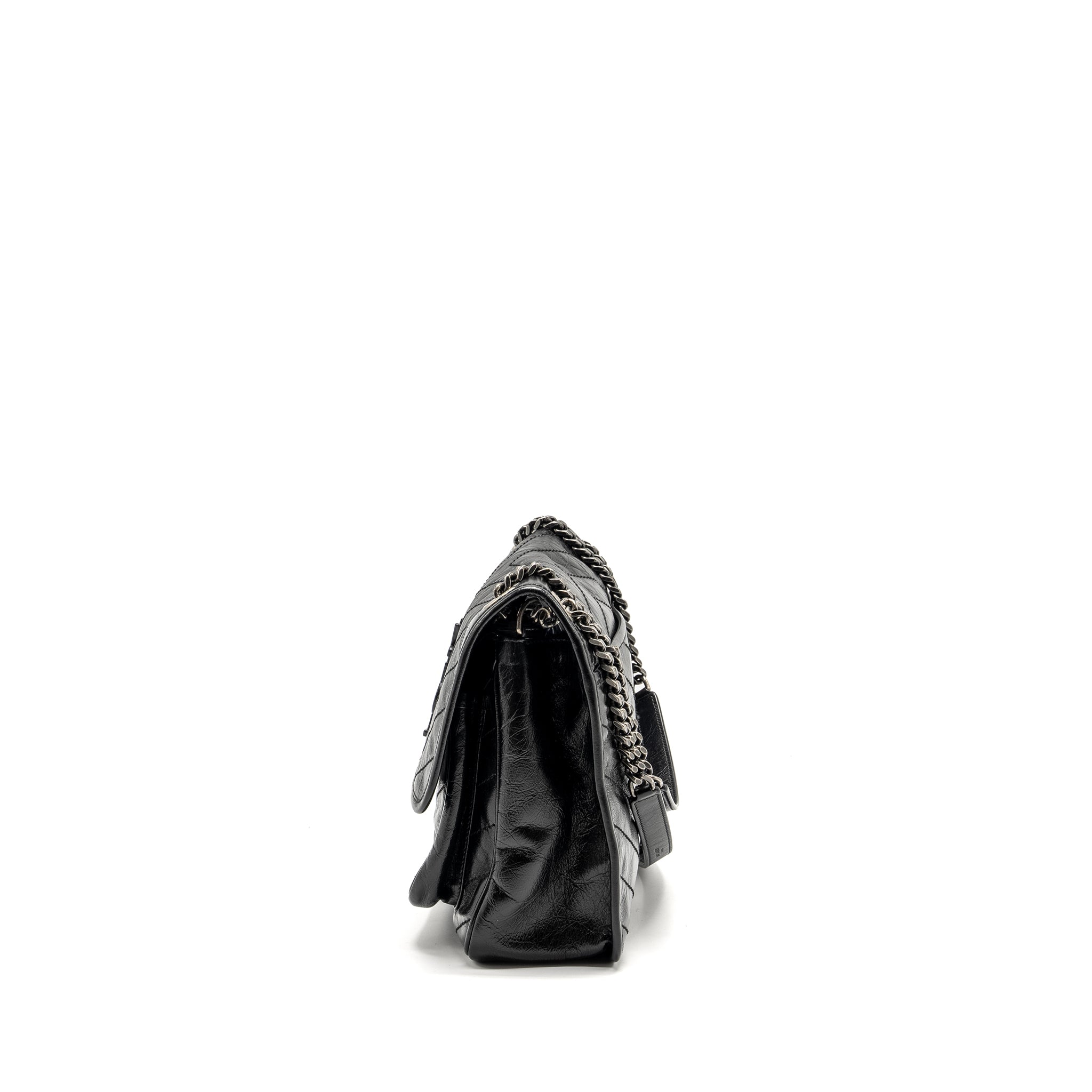 SAINT LAURENT MEDIUM NIKI CALFSKIN BLACK RUTHENIUM HARDWARE