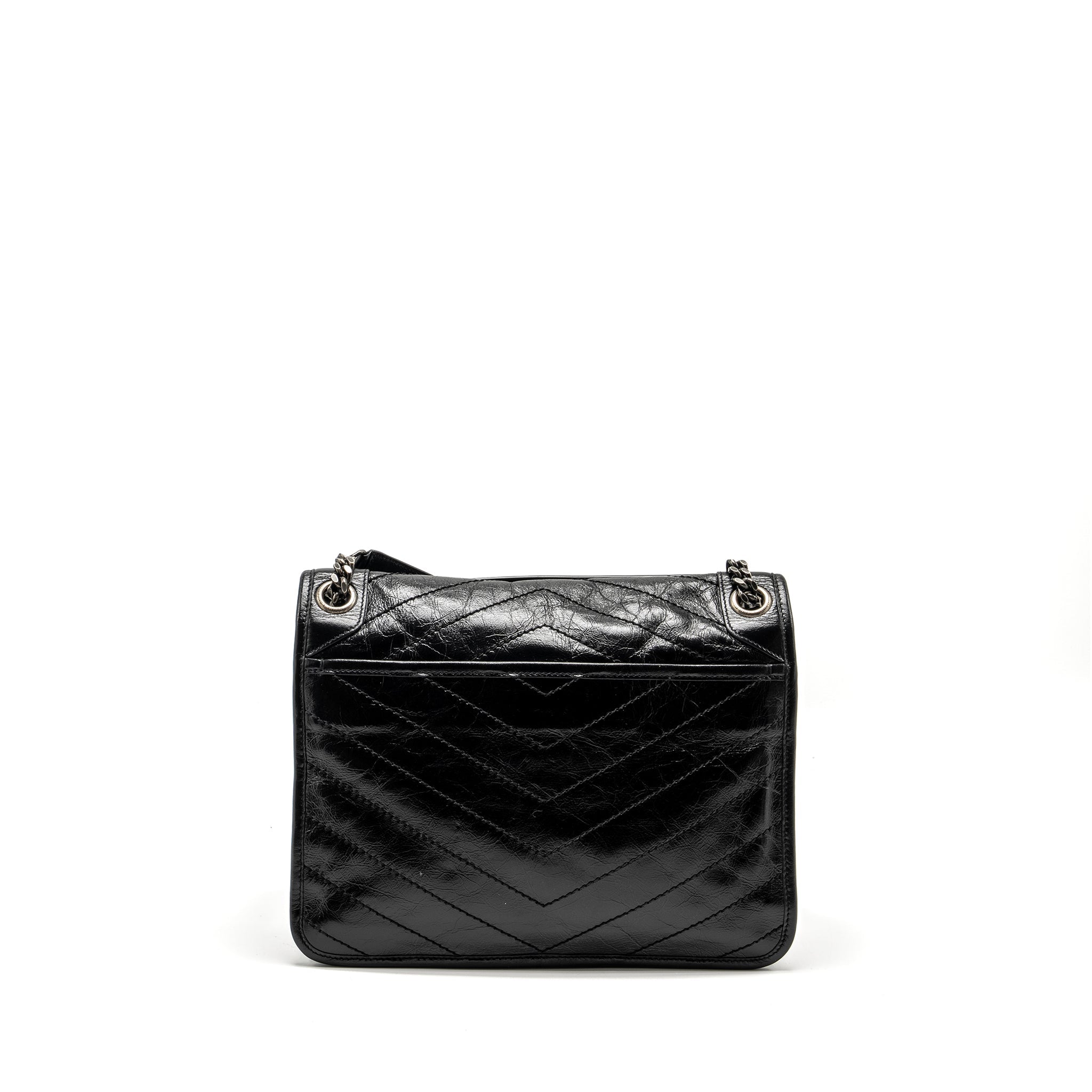 SAINT LAURENT MEDIUM NIKI CALFSKIN BLACK RUTHENIUM HARDWARE