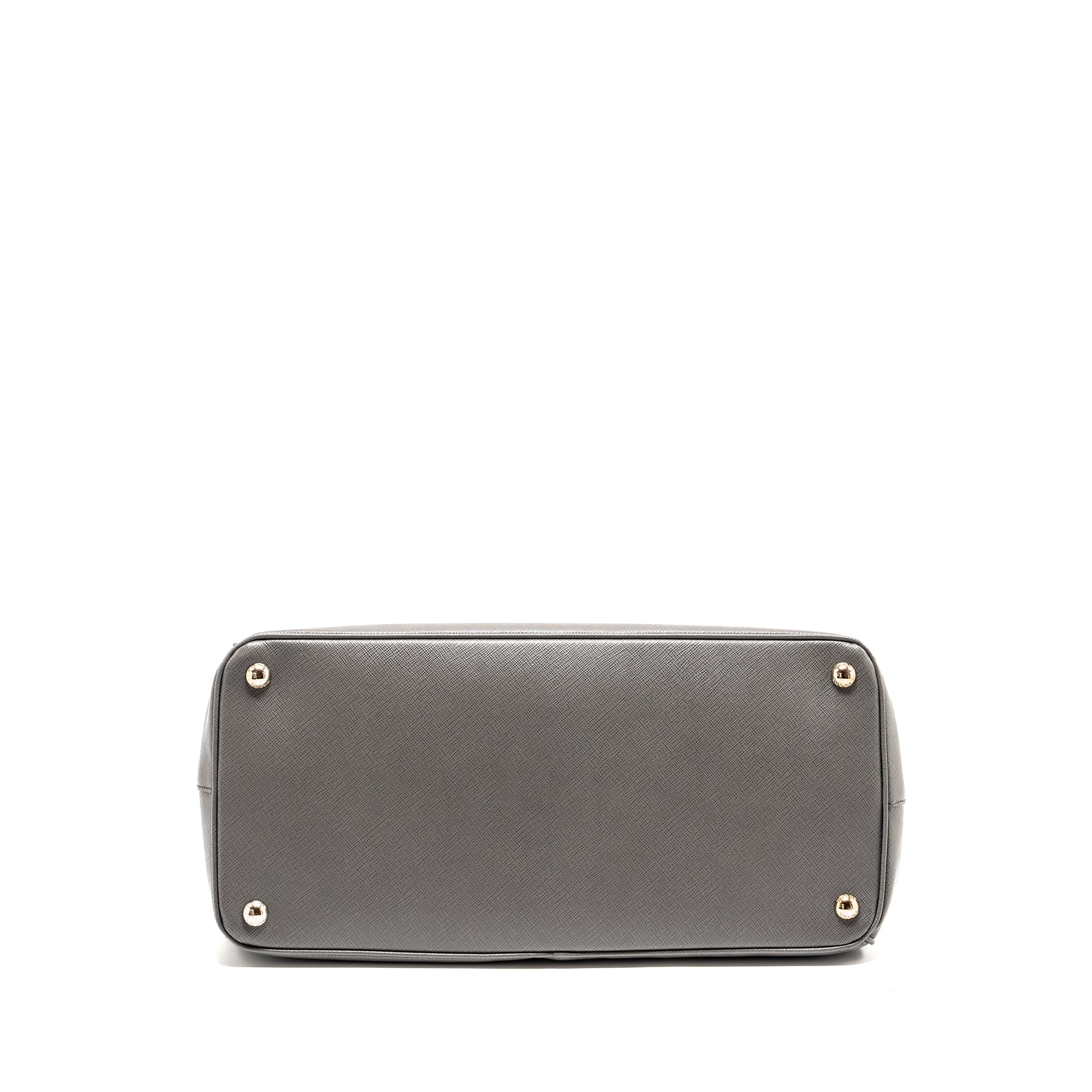 PRADA GALLERIA SAFFIANO TOTE BAG CALFSKIN GREY SHW