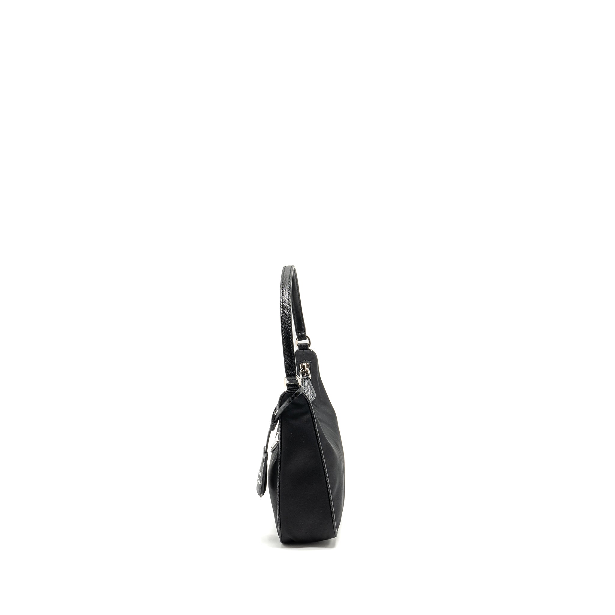 PRADA RE-EDITION 2005 RE-NYLON AND SAFFIANO MINI BAG BLACK SHW