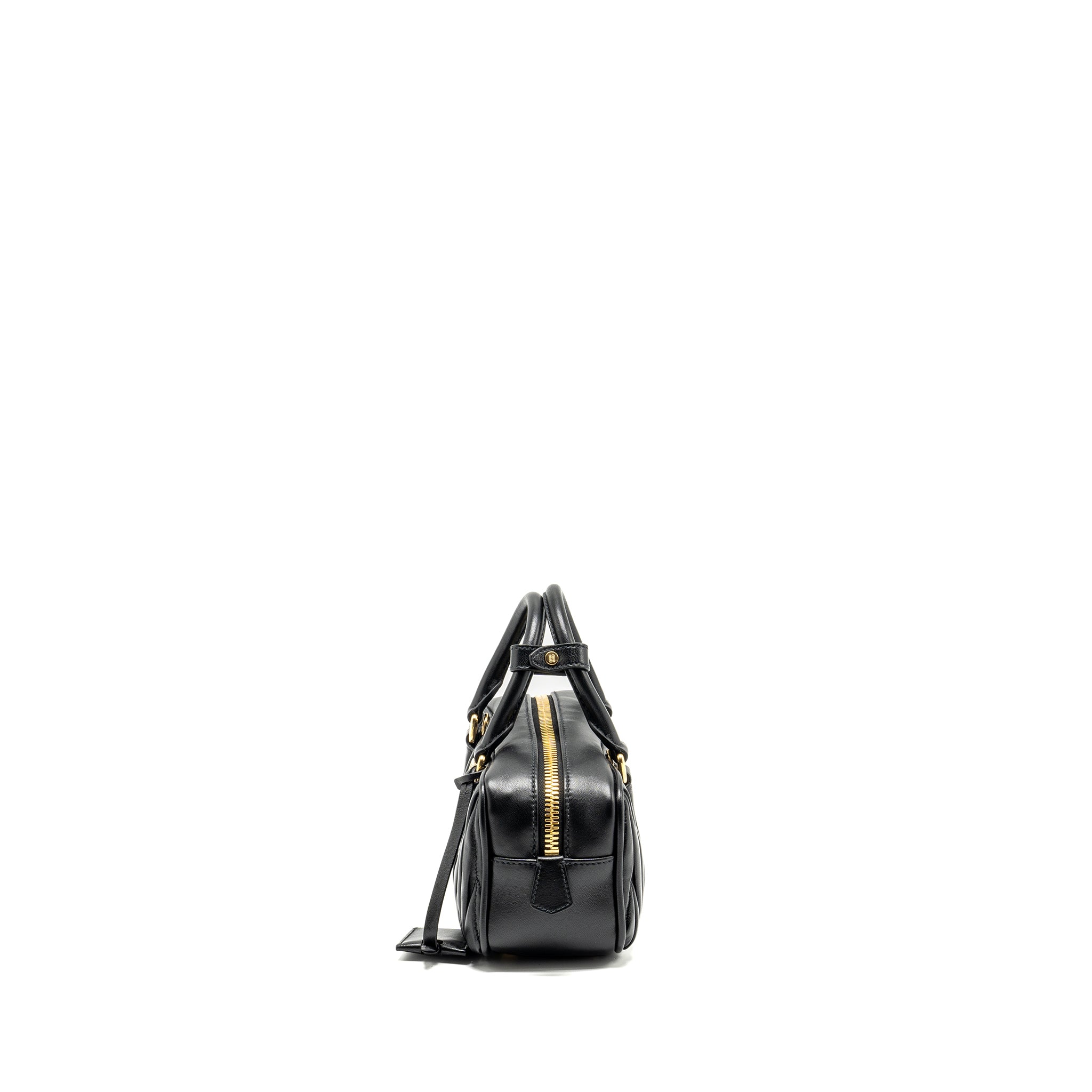MIU MIU ARCADIE MATELASSE NAPPA BAG BLACK GHW