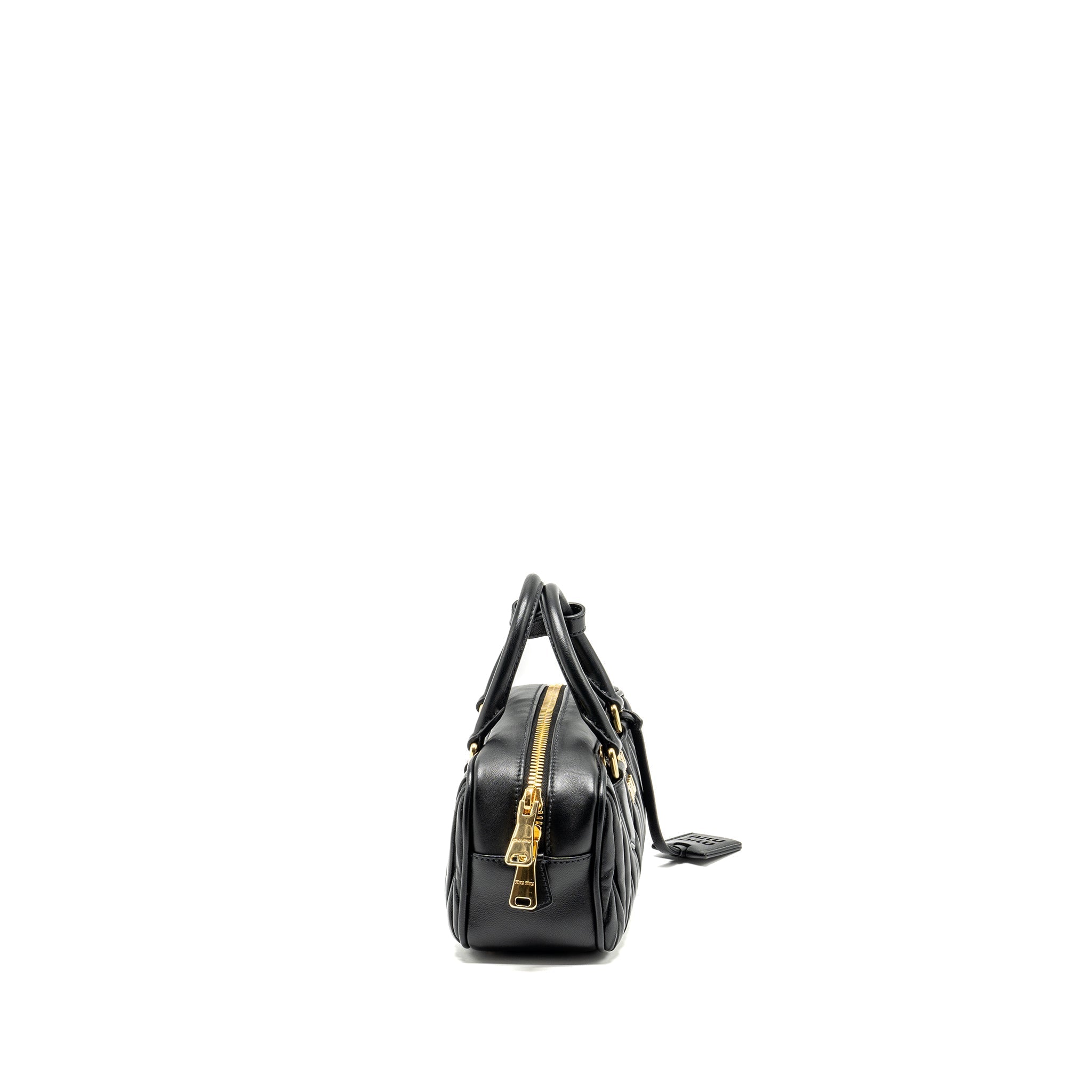 MIU MIU ARCADIE MATELASSE NAPPA BAG BLACK GHW