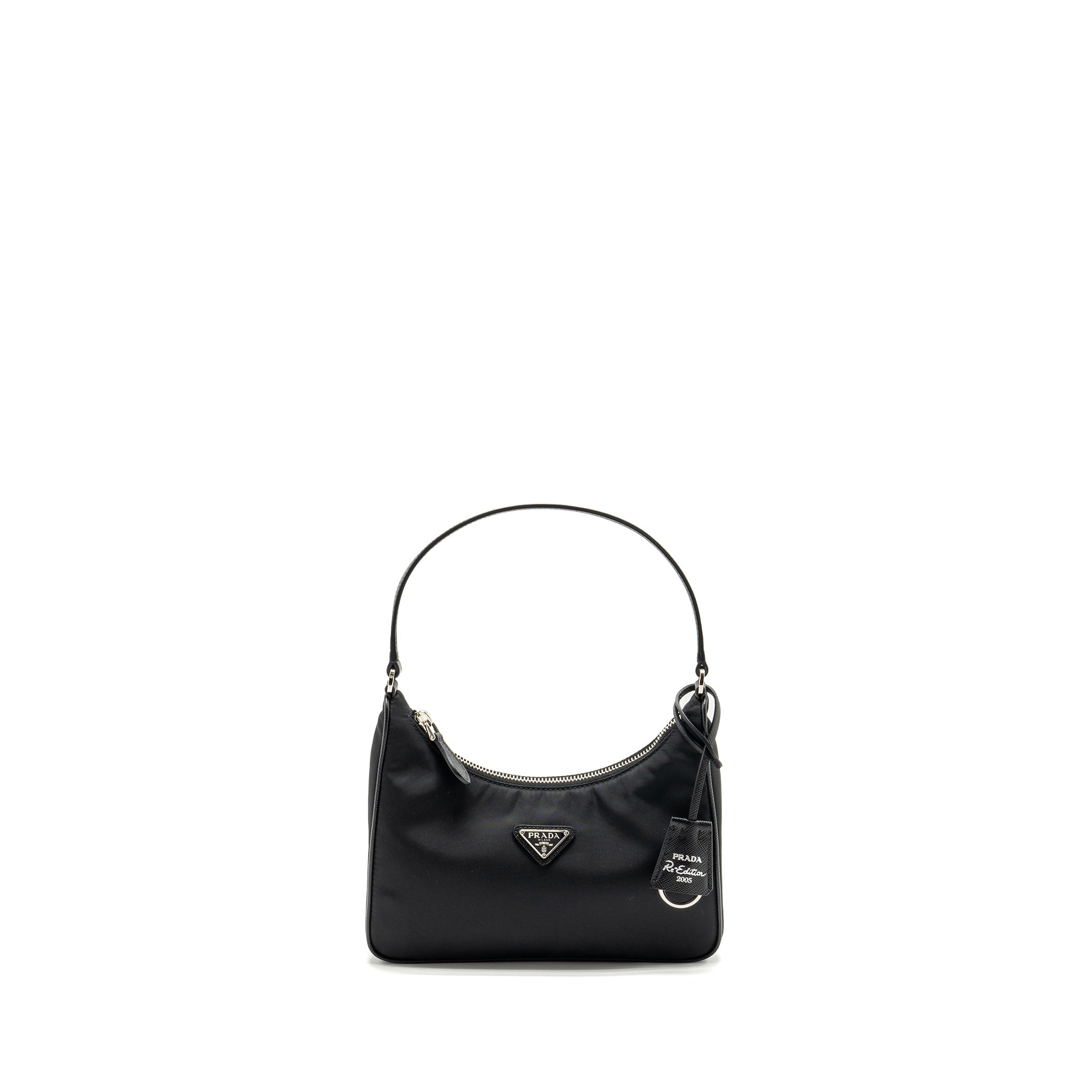 PRADA RE-EDITION 2005 RE-NYLON AND SAFFIANO MINI BAG BLACK SHW