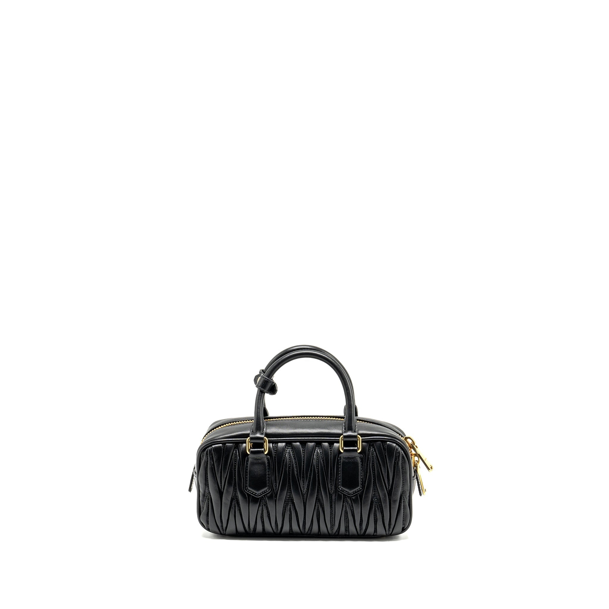 MIU MIU ARCADIE MATELASSE NAPPA BAG BLACK GHW