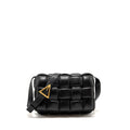 BOTTEGA VENETA PADDED CASSETTE LAMBSKIN BLACK GHW