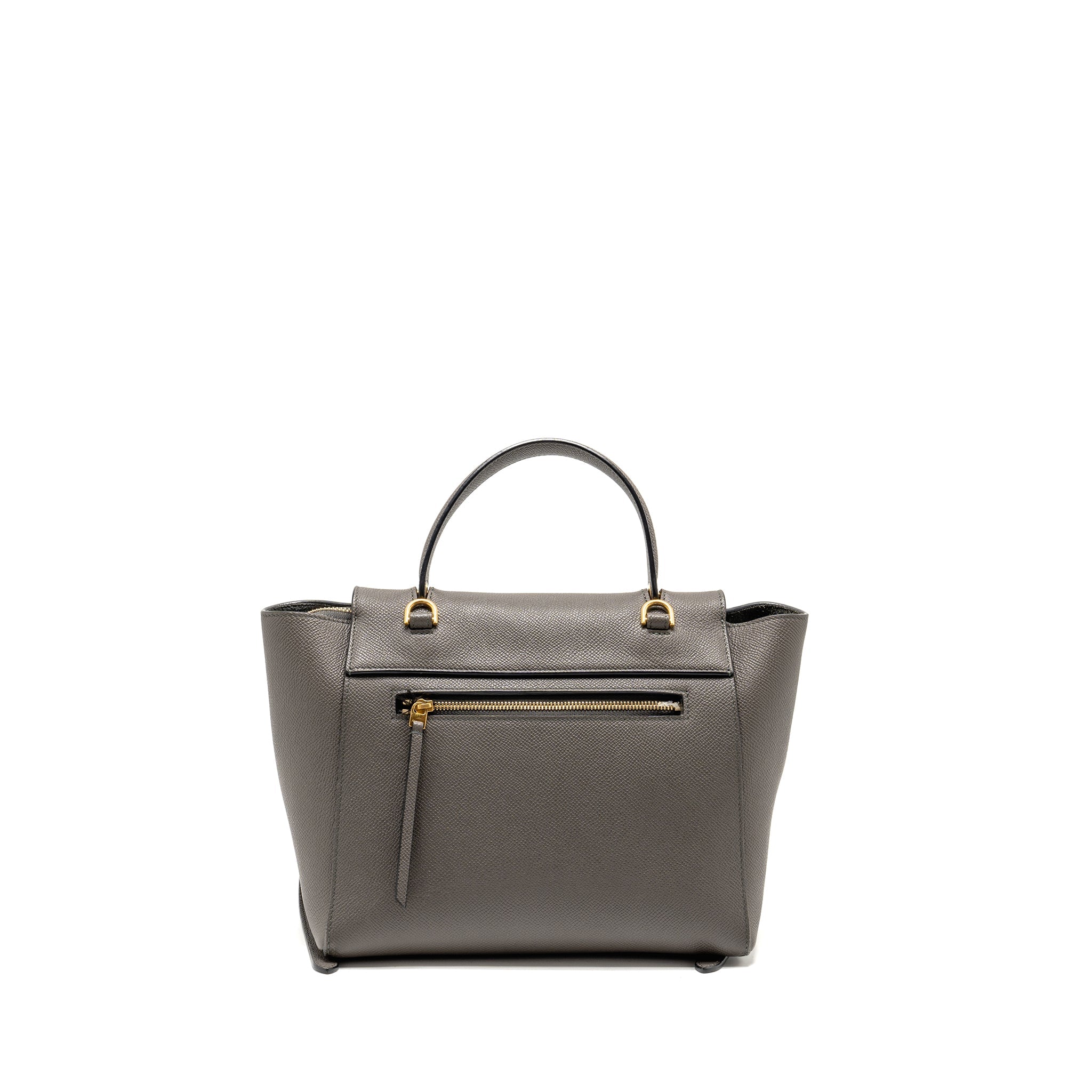 CELINE MICRO BELT BAG GRAINED CALFSKIN GREY GHW