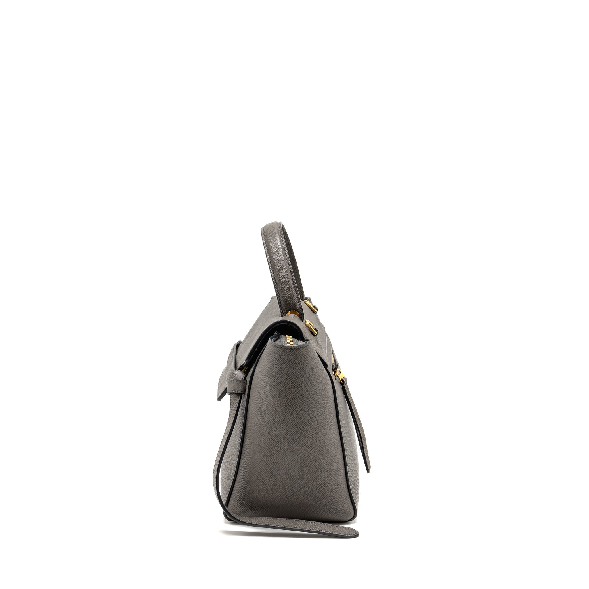 CELINE MICRO BELT BAG GRAINED CALFSKIN GREY GHW