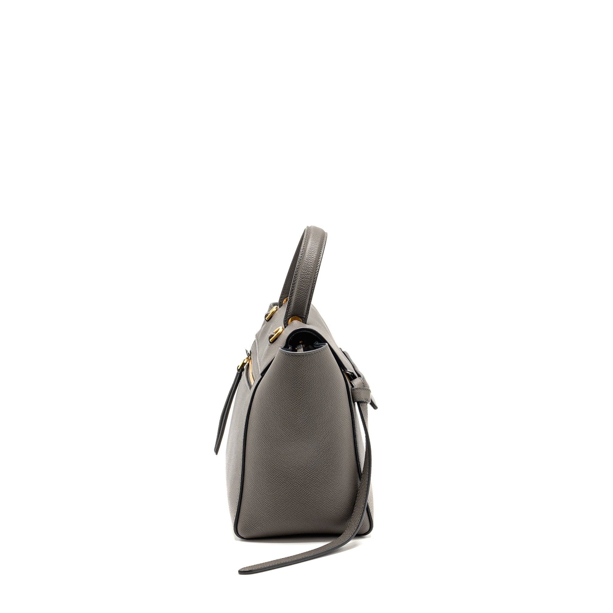 CELINE MICRO BELT BAG GRAINED CALFSKIN GREY GHW