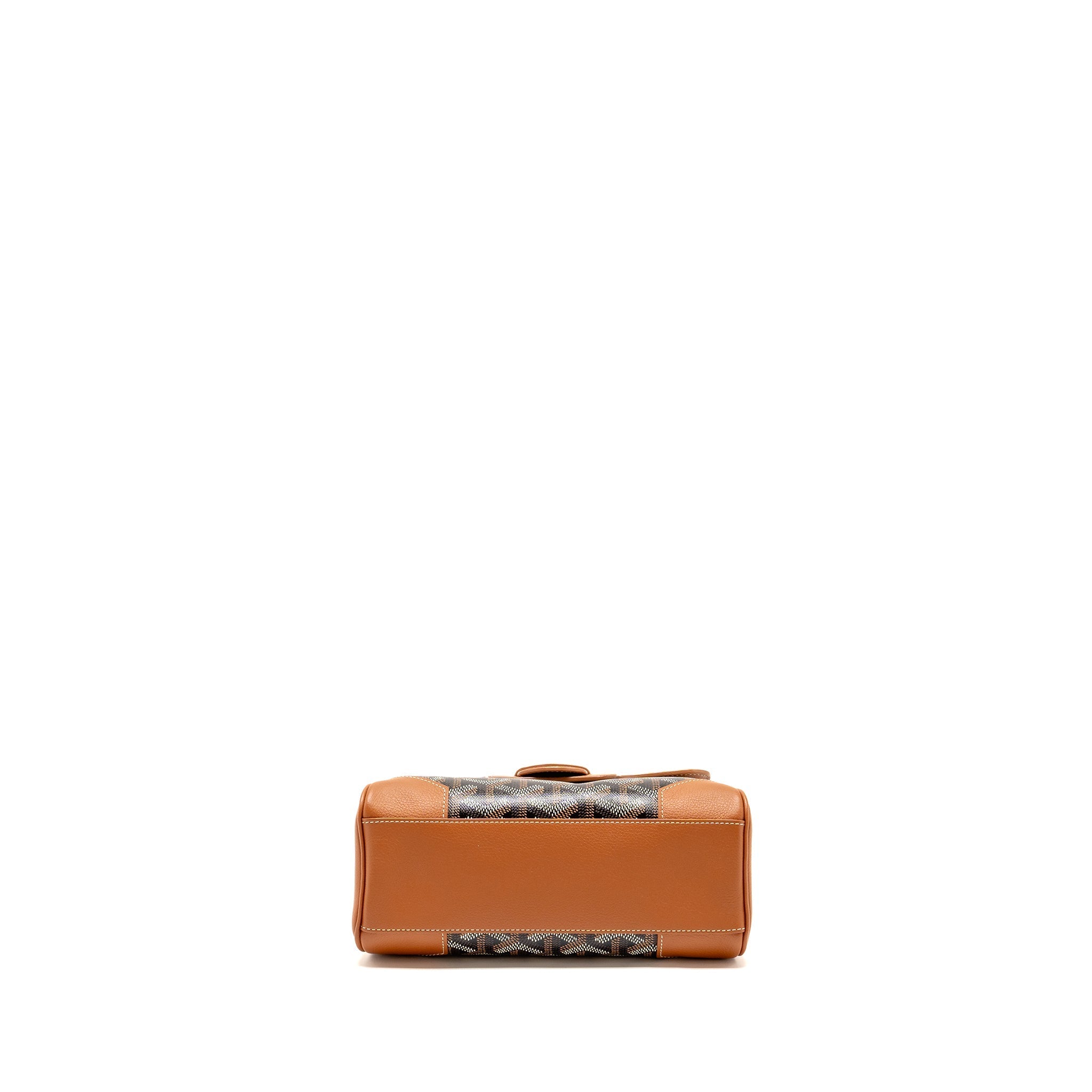 GOYARD MINI SAIGON GOYARDINE CANVAS/CALFSKIN BLACK/TAN SHW
