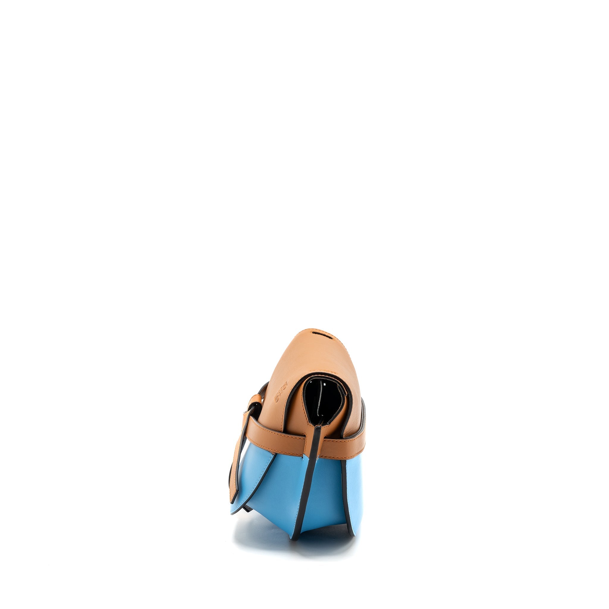 LOEWE GATE BAG LEATHER BLUE / BROWN GHW