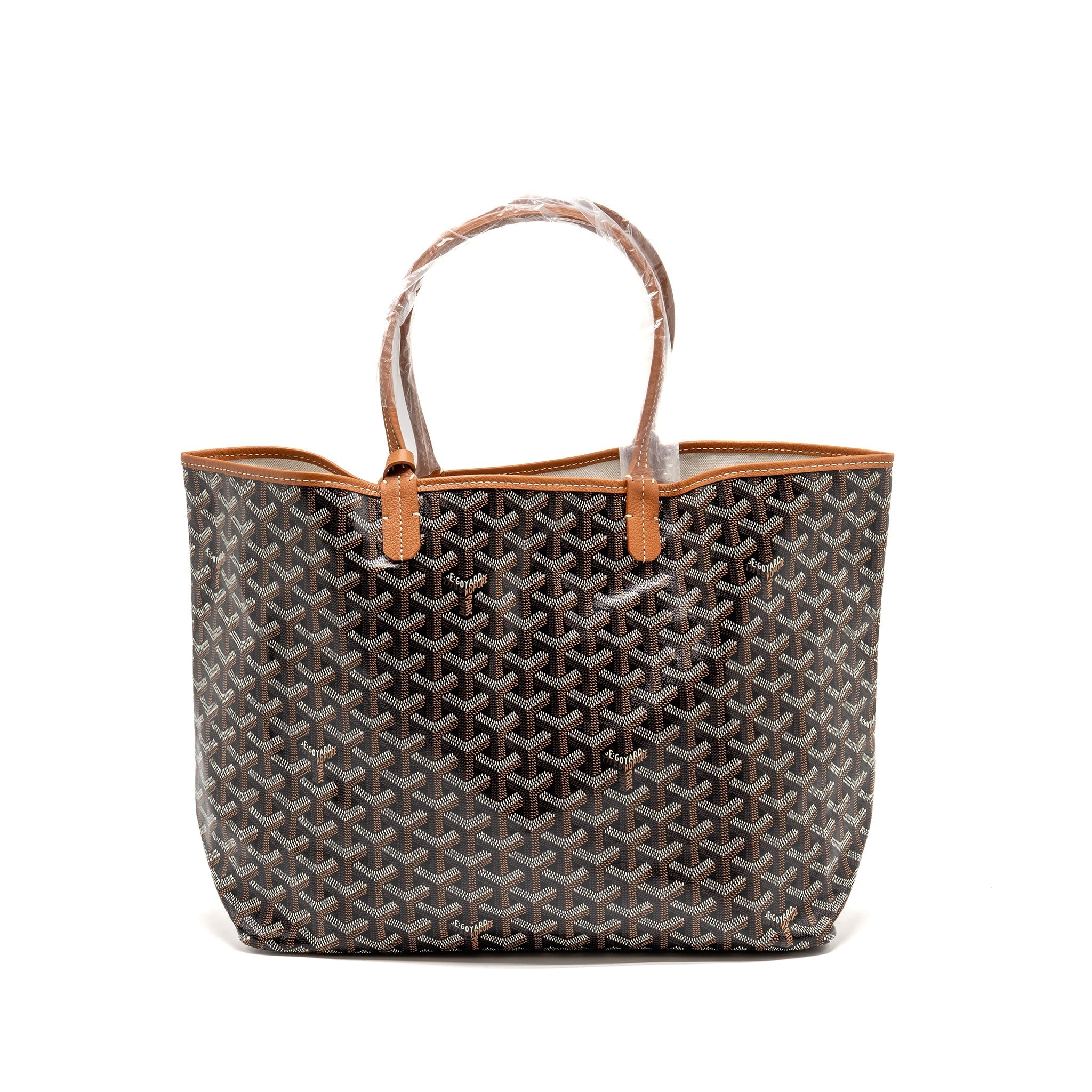 GOYARD SAINT LOUIS PM BAG GOYARDINE CANVAS/CALFSKIN NATUREL SHW