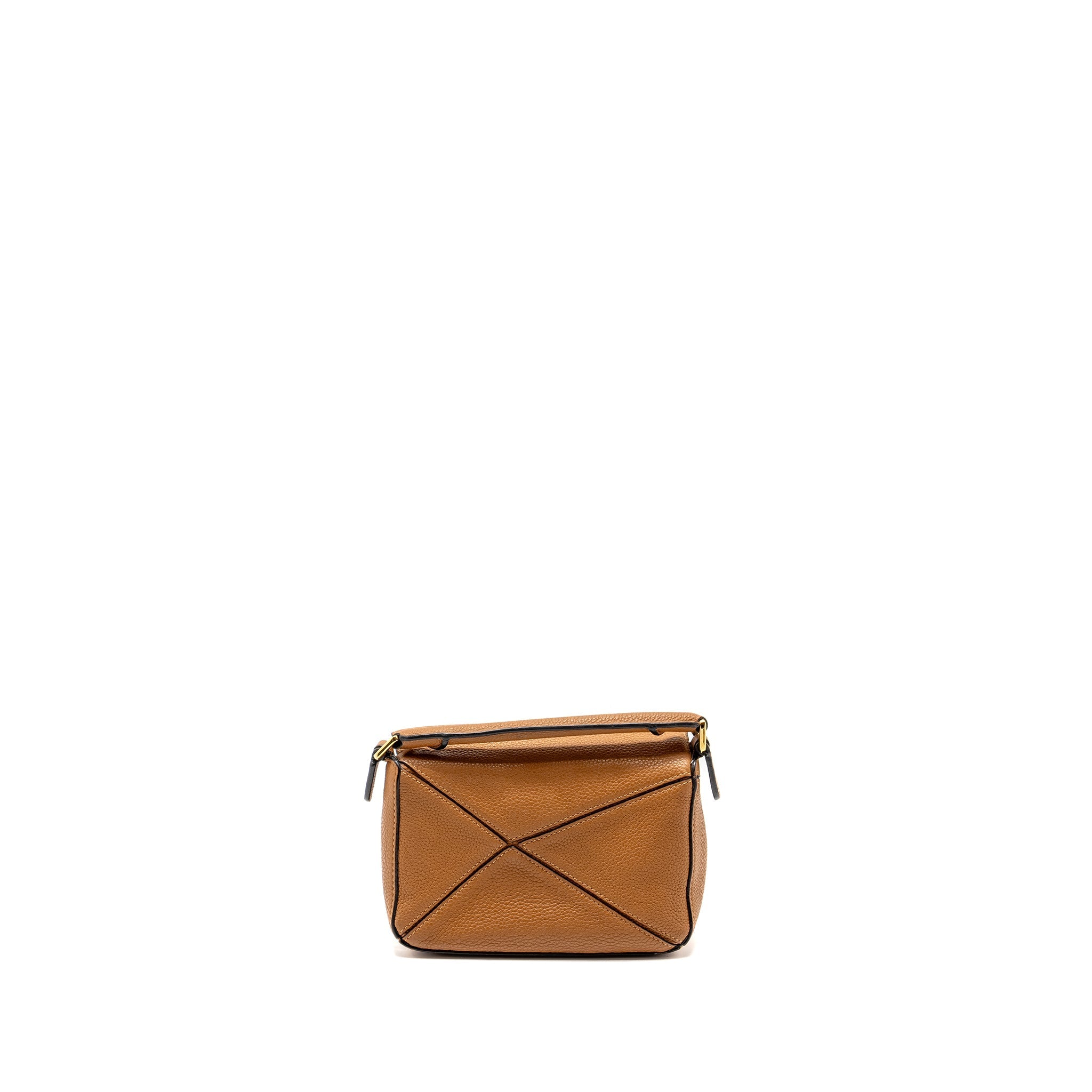 LOEWE MINI PUZZLE BAG CALFSKIN TAN GHW