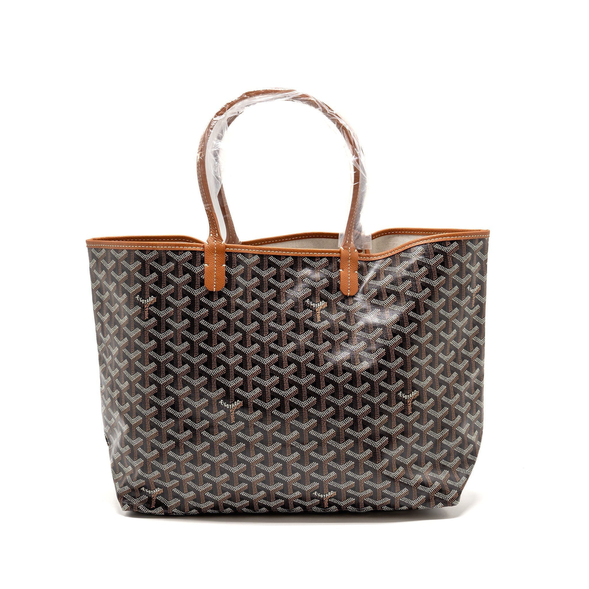 GOYARD SAINT LOUIS PM BAG GOYARDINE CANVAS/CALFSKIN NATUREL SHW