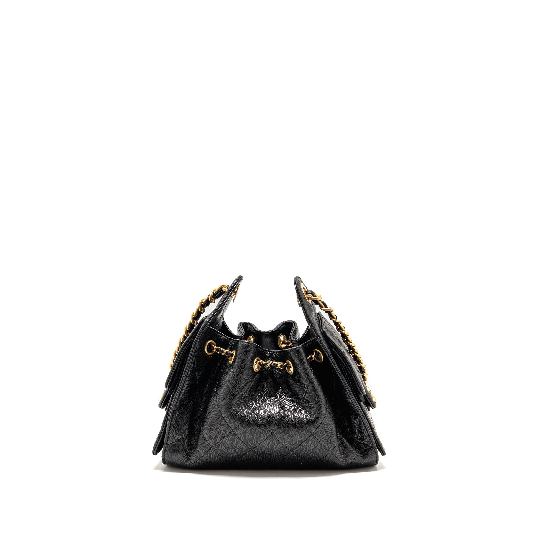 CHANEL MINI 25 BAG CAVIAR BLACK GHW (MICROCHIP)