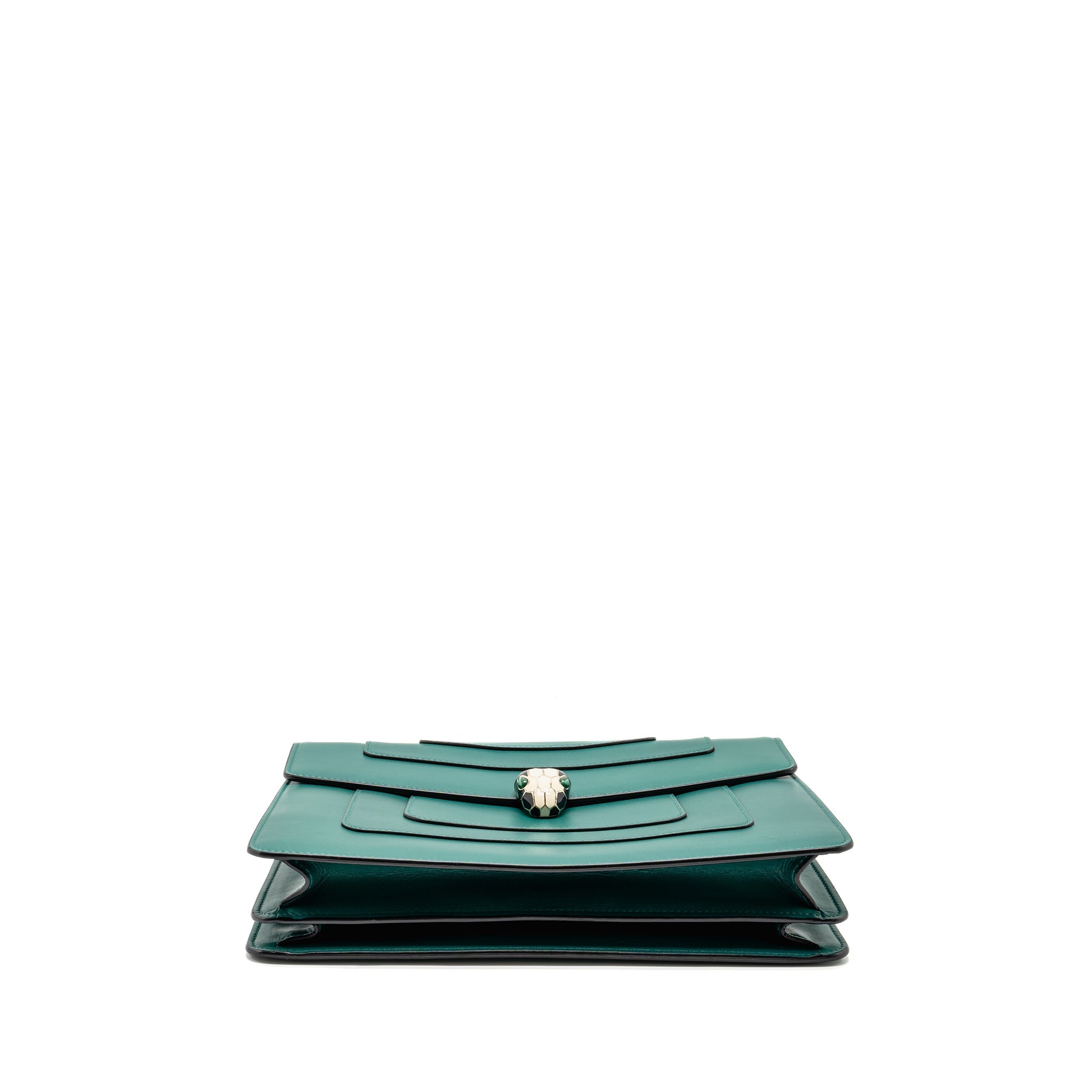 BVLGARI SERPENTI FOREVER SHOULDER BAG CALFSKIN GREEN LGHW