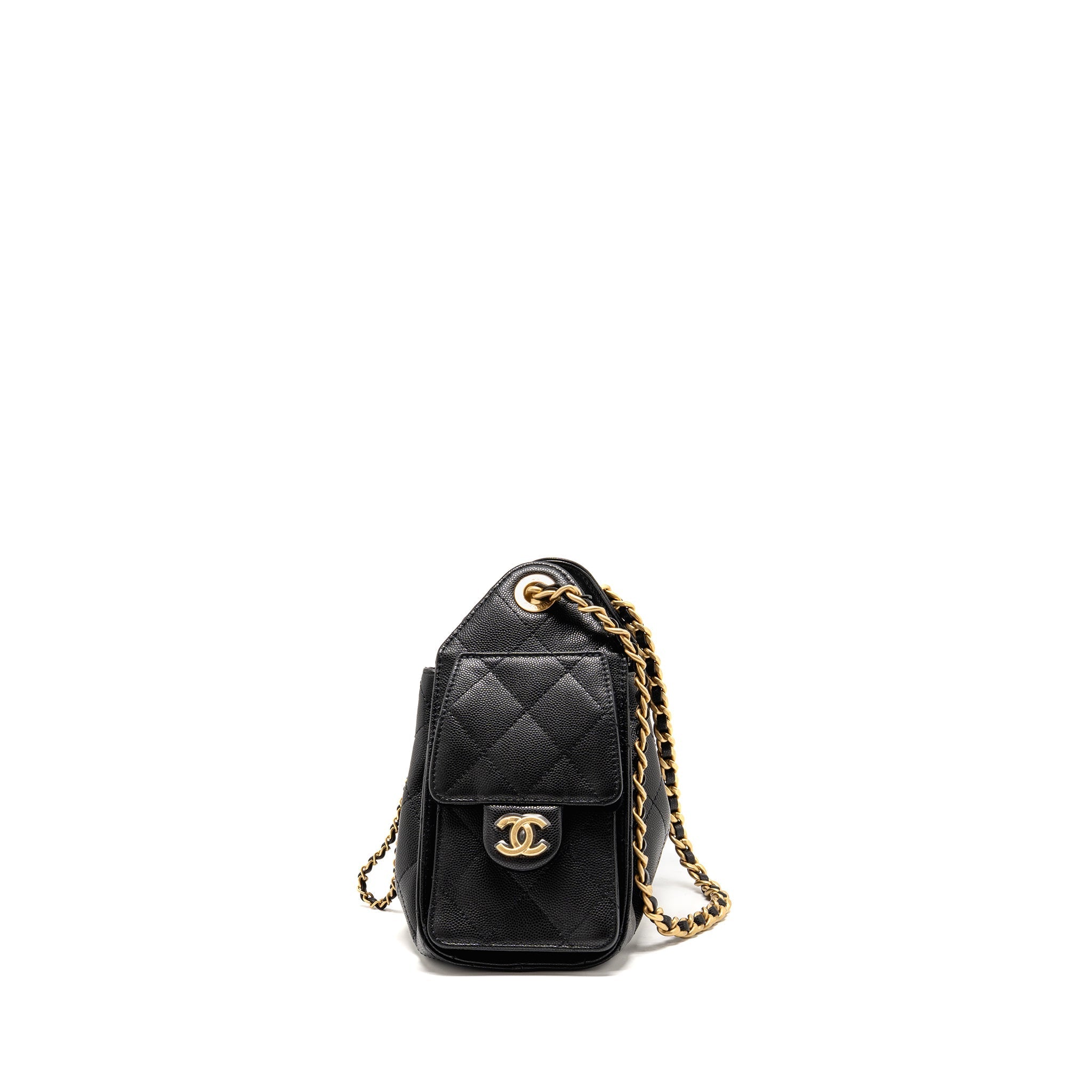 CHANEL MINI 25 BAG CAVIAR BLACK GHW (MICROCHIP)
