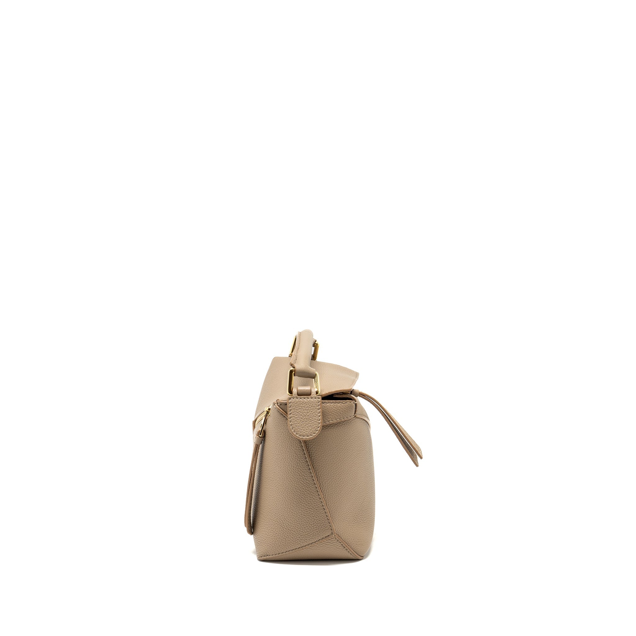 LOEWE SMALL PUZZLE BAG GRAINED CALFSKIN SAND GHW
