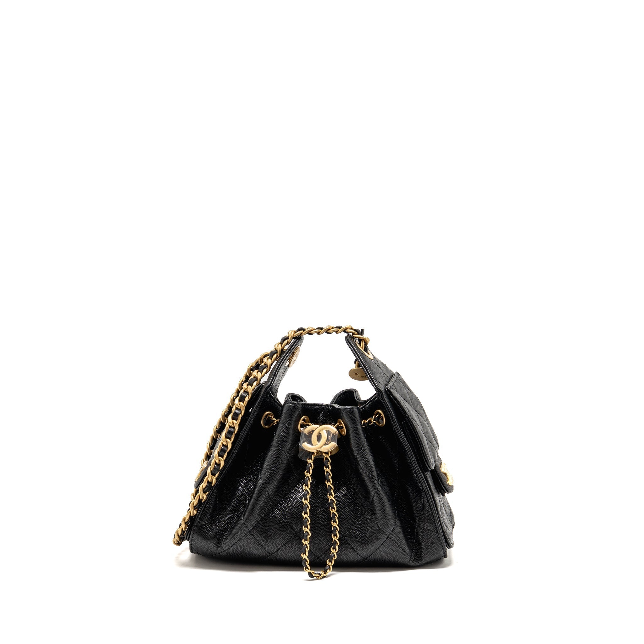 CHANEL MINI 25 BAG CAVIAR BLACK GHW (MICROCHIP)