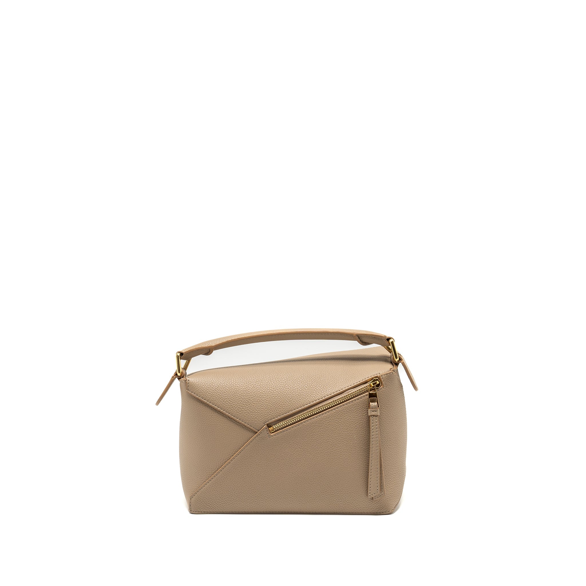 LOEWE SMALL PUZZLE BAG GRAINED CALFSKIN SAND GHW