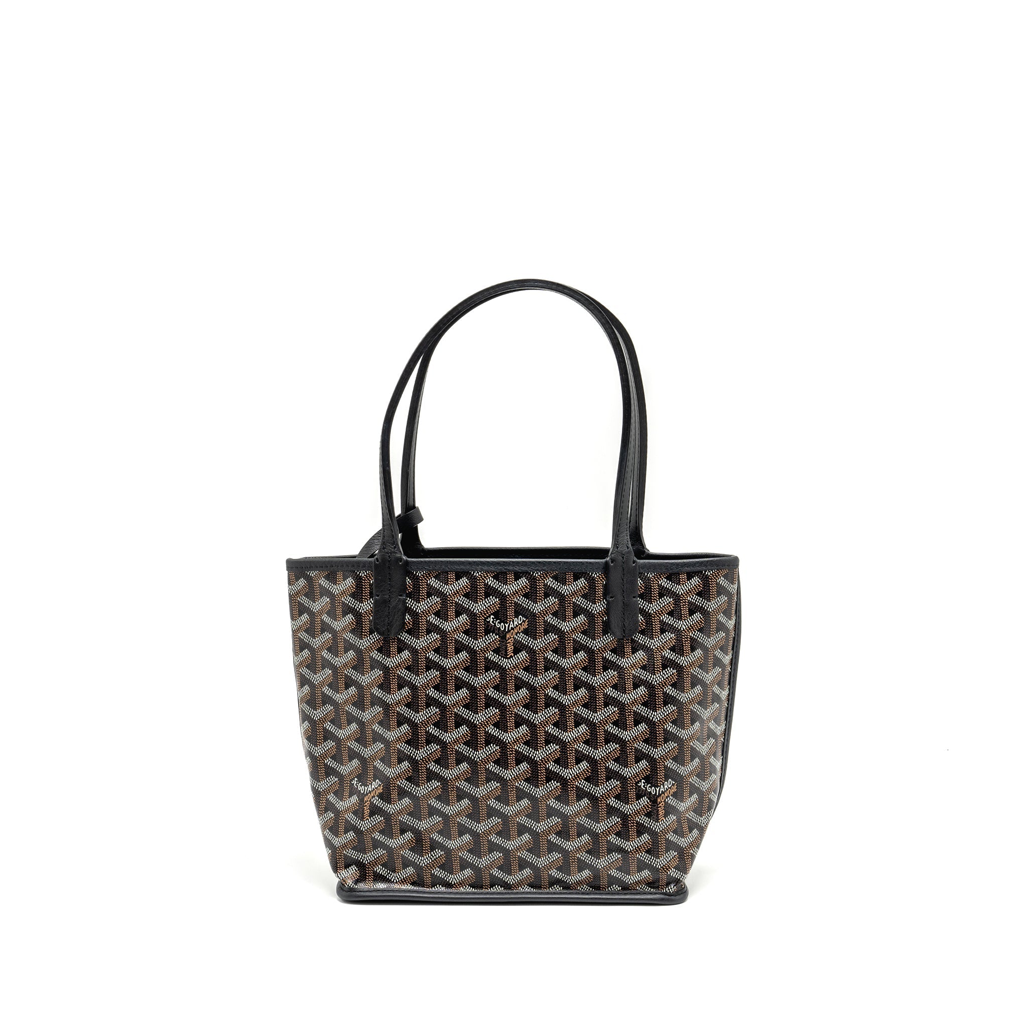 GOYARD MINI ANJOU TOTE GOYARDLINE CANVAS/LEATHER BLACK SHW