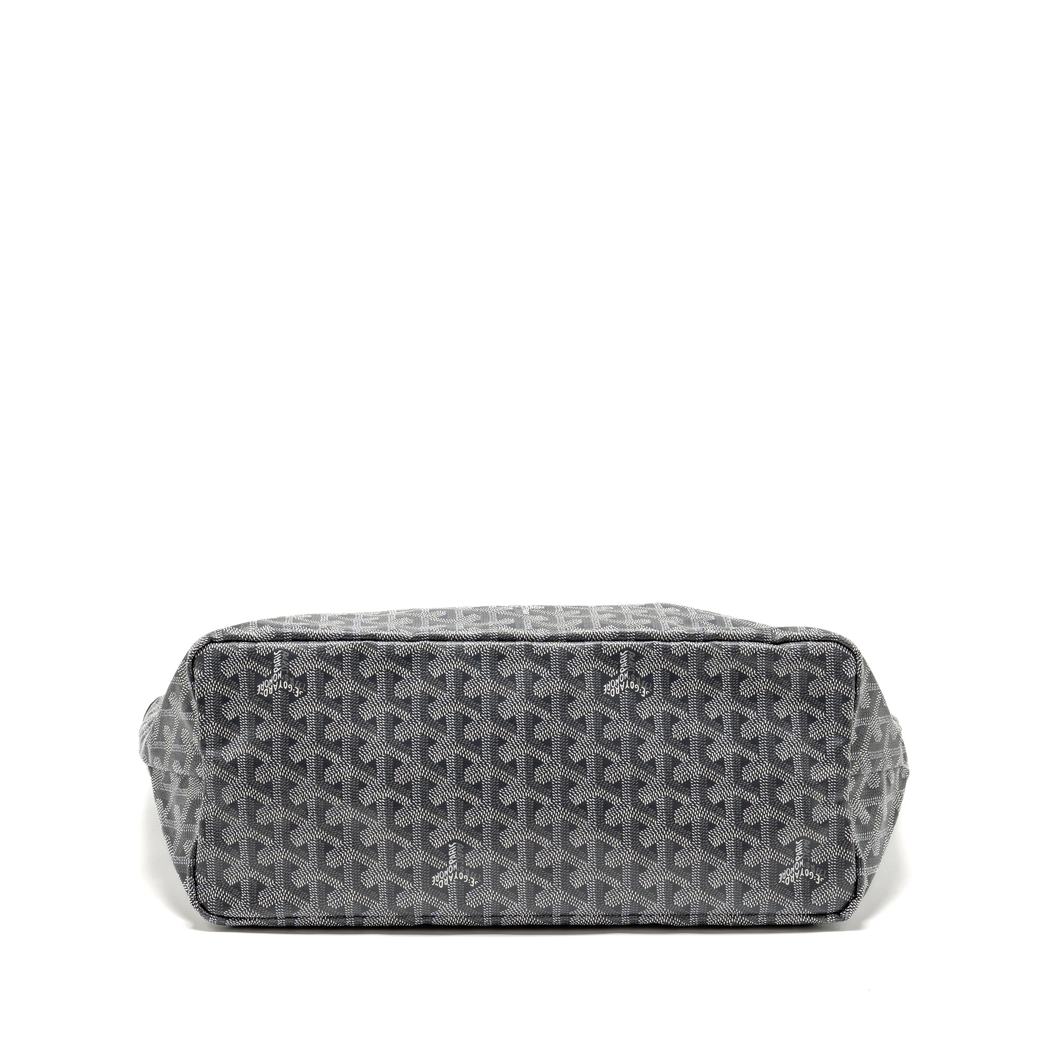 GOYARD SAINT LOUIS PM TOTE BAG GOYARDLINE CANVAS GREY SHW