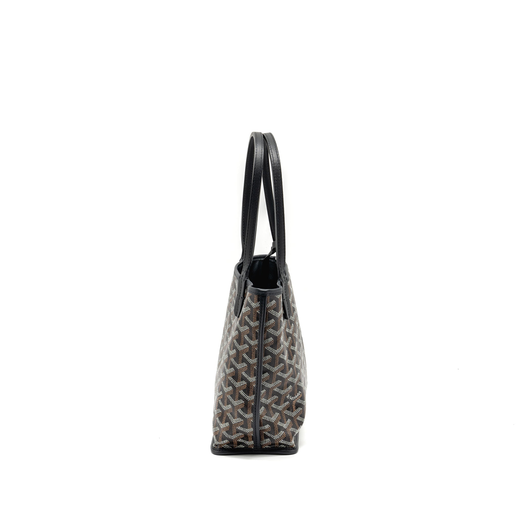 GOYARD MINI ANJOU TOTE GOYARDLINE CANVAS/LEATHER BLACK SHW