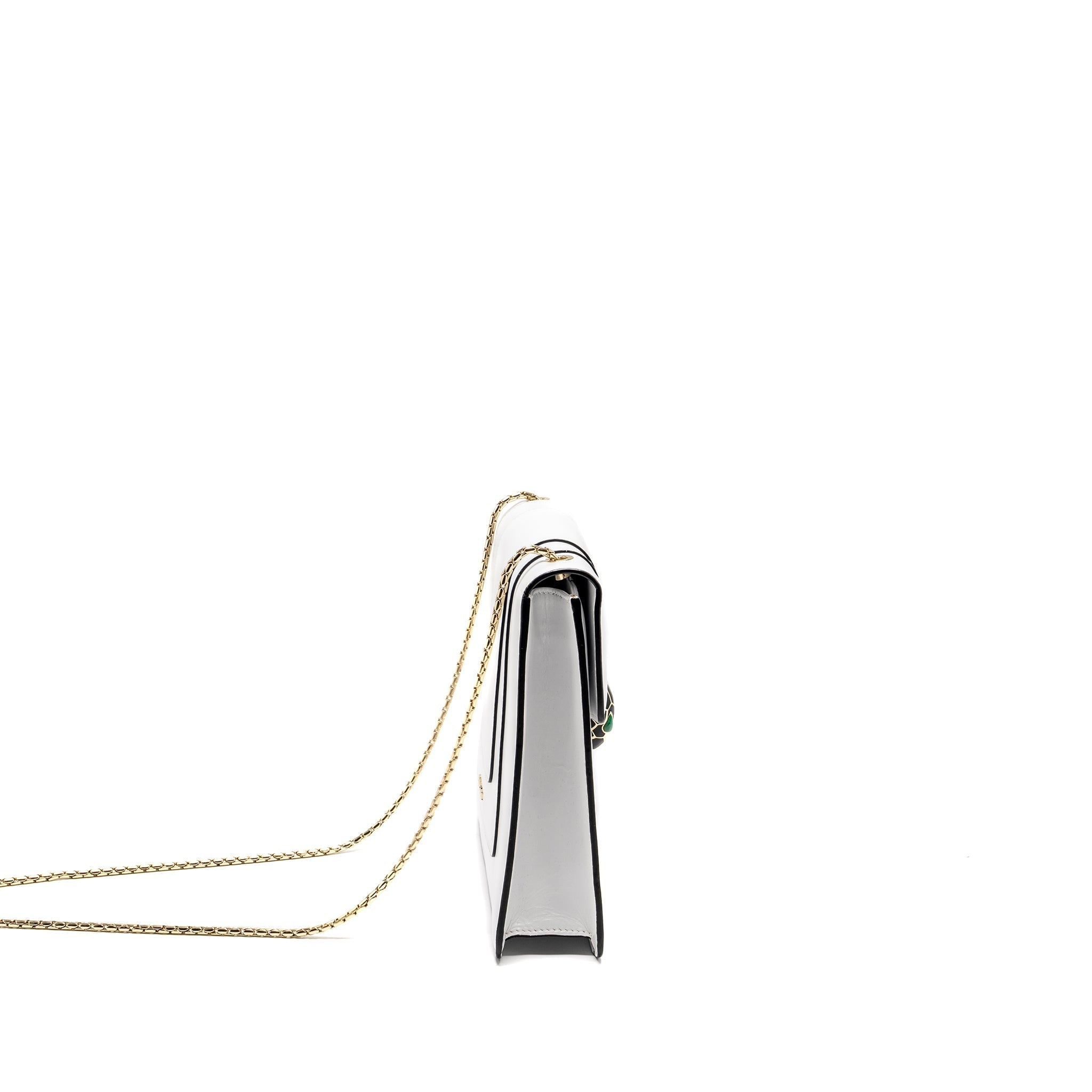 BVLGARI SERPENTI FOREVER CHAIN BAG CALFSKIN WHITE LGHW